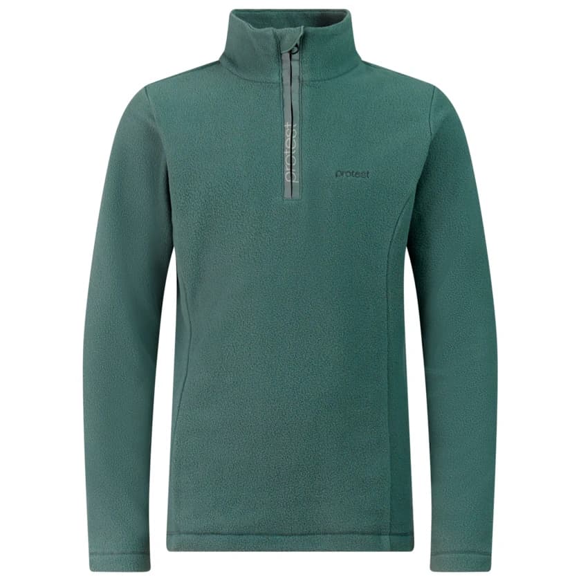 Детски поларен пуловер Protest Kid's PRTRemutey 1/4 Zip Active Top Fleece jumper - Evergreen