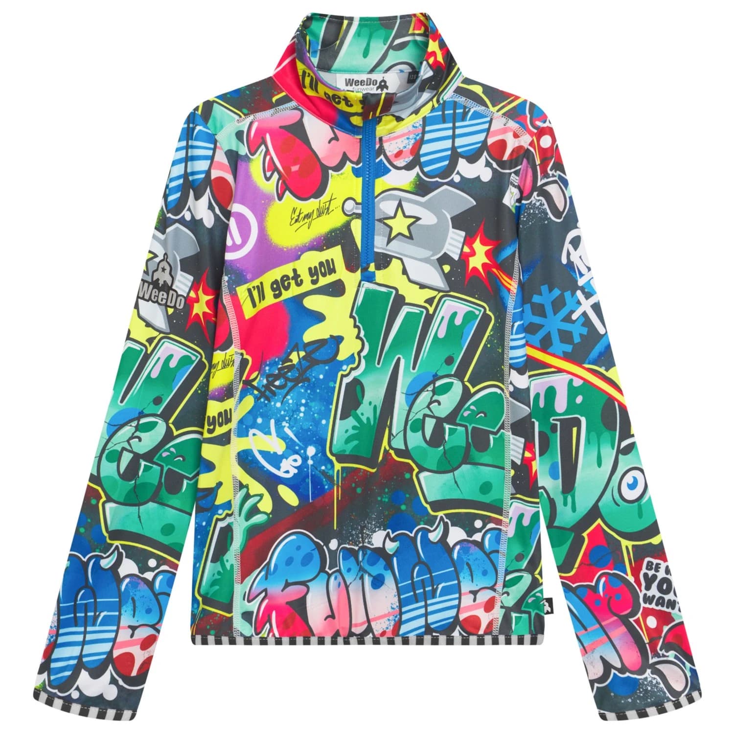 Детска спортна тениска WeeDo Kid's Cosmo Sprayprint Thermoshirt Sport shirt - Print / Black
