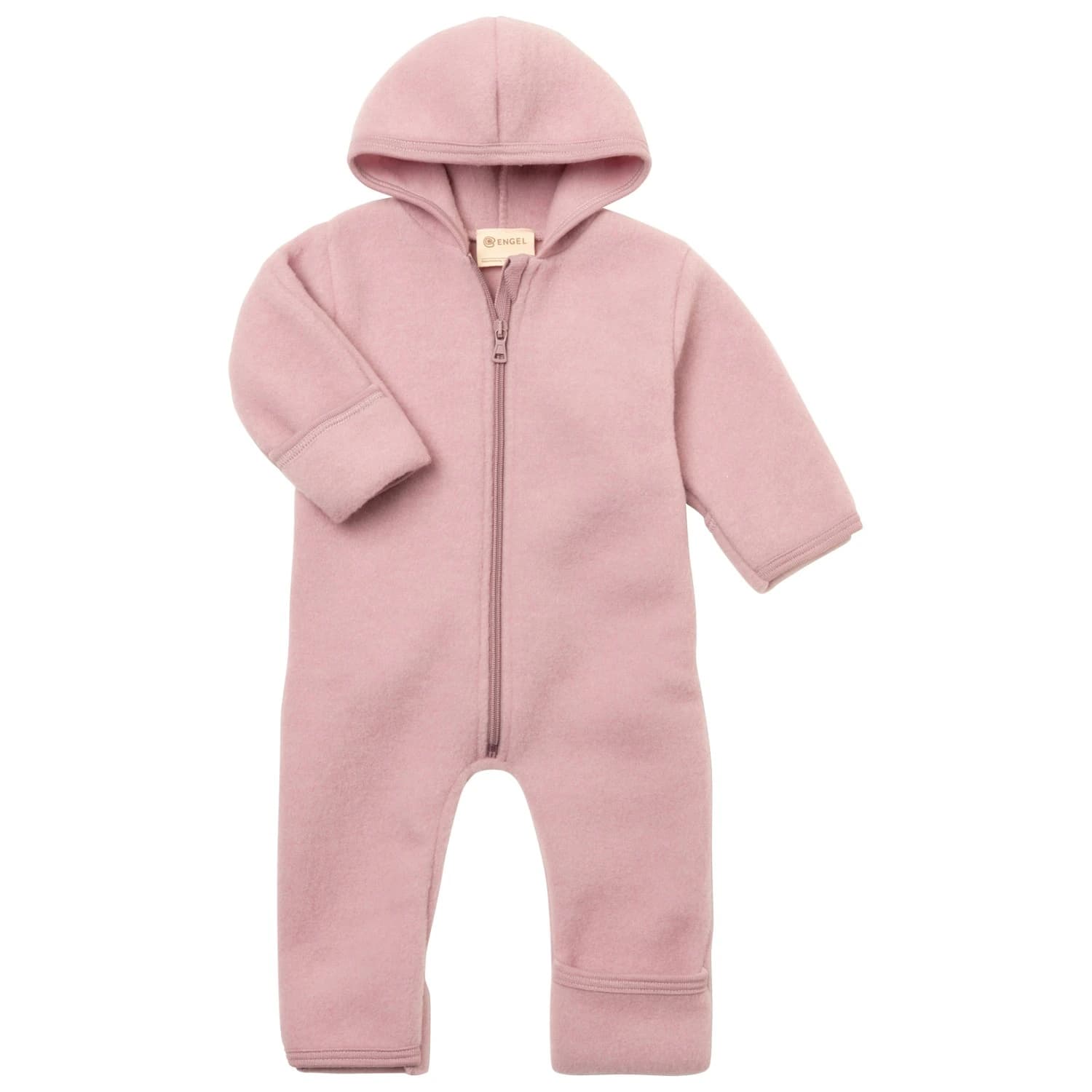 Цял костюм Engel Baby Overall with Hood and Zip Overall - Rosenholz Melange