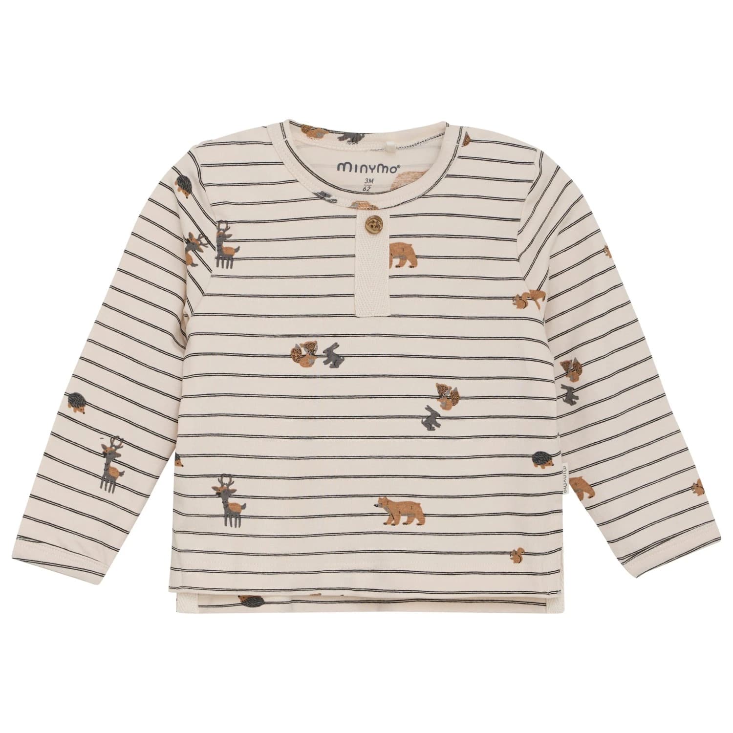 Детска блуза с дълъг ръкав Minymo Kid's T-Shirt L/S AOP No. 114063 Longsleeve - Sandshell