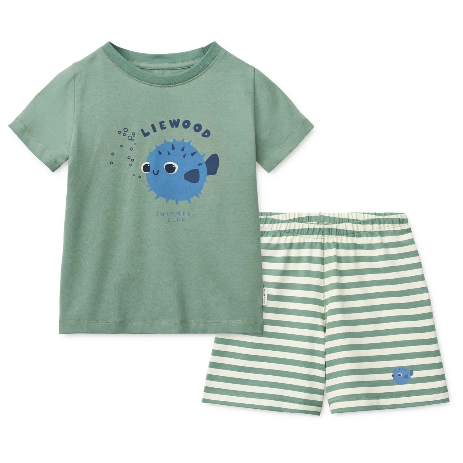 Детска тениска Liewood Kid's Ilford Placement Set Clothing set - Pufferfish / Peppermint / Mix