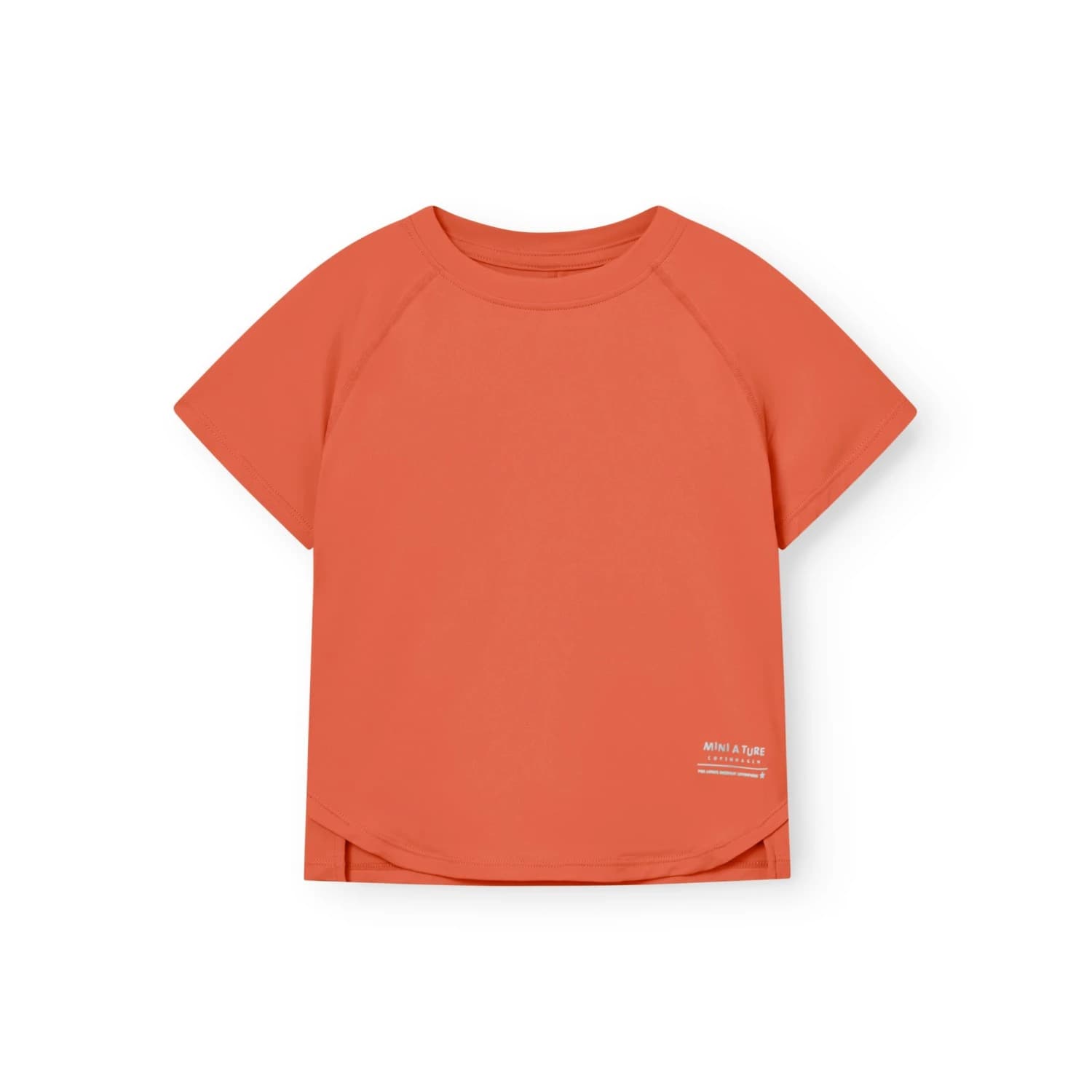 Детска спортна тениска Mini A Ture Kid's Matbjergi T-Shirt Sport shirt - Orange Ginger