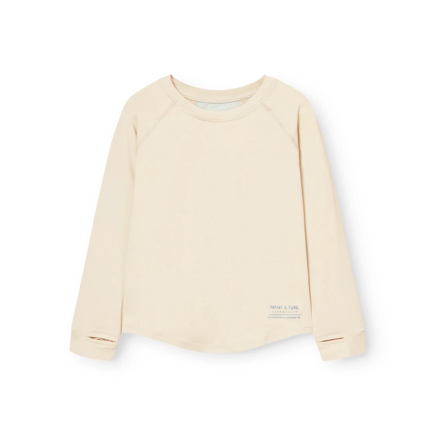 Детска спортна тениска Mini A Ture Kid's Matcarab L/S T-Shirt Sport shirt - Papyrus White