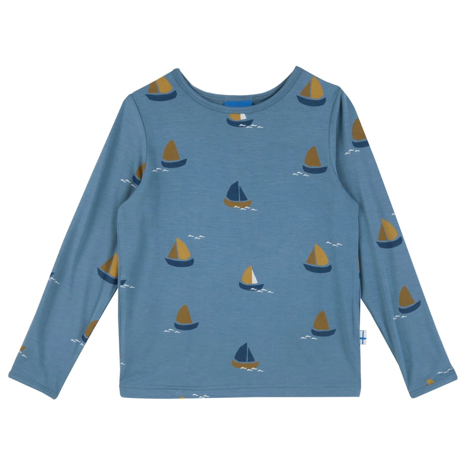 Детска блуза с дълъг ръкав Finkid Kid's Juhannus Sun Longsleeve - Bluestone