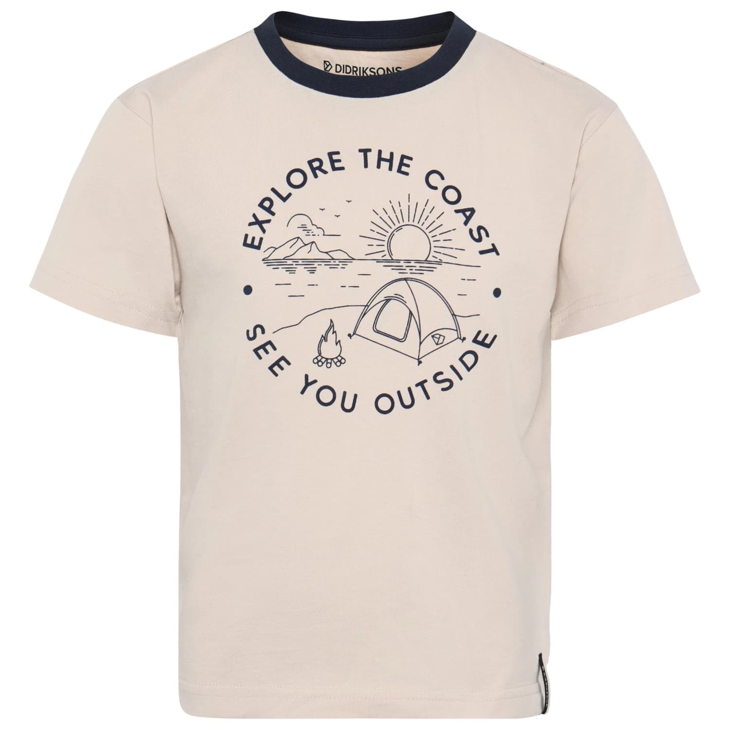 Детска тениска Didriksons Kid's Mynta T-Shirt 4 T-shirt - Sand Beige