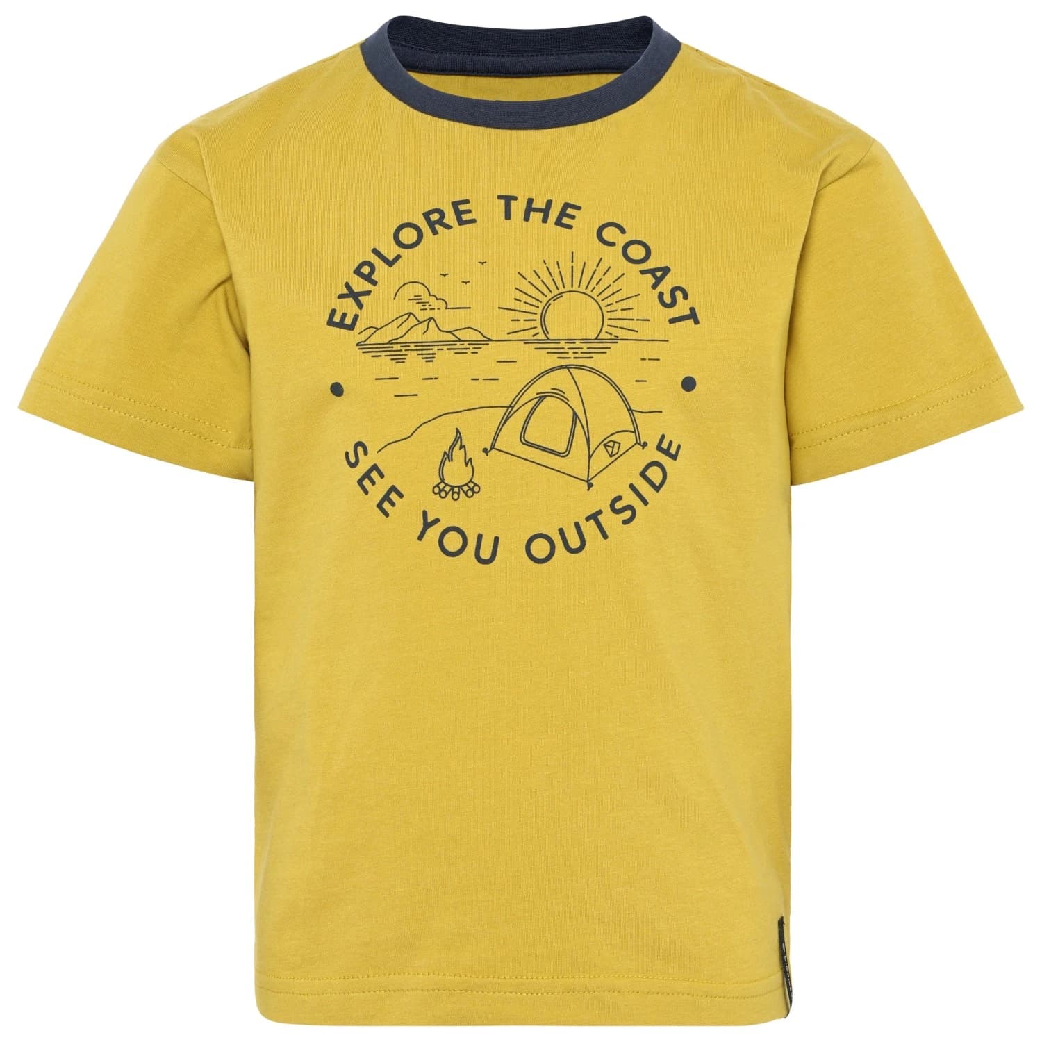 Детска тениска Didriksons Kid's Mynta T-Shirt 4 T-shirt - Yellow Pollen