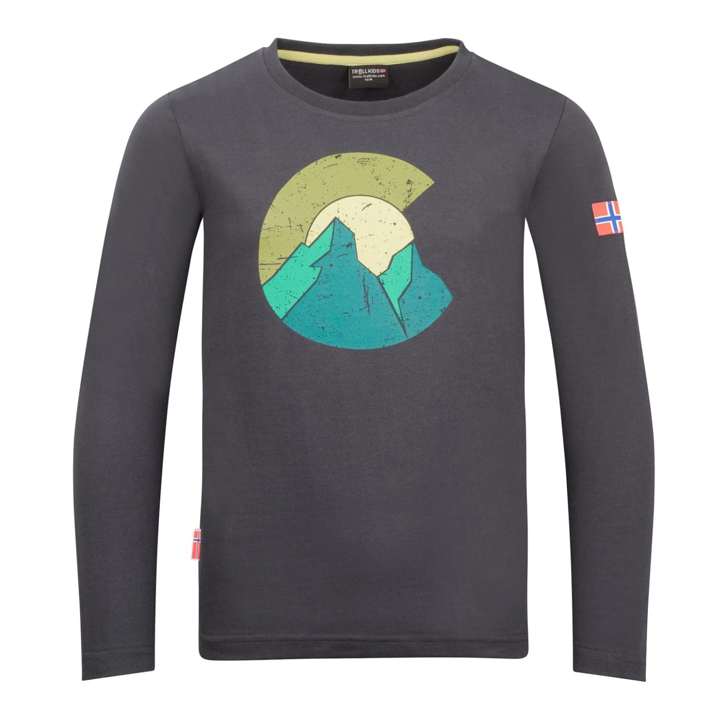 Детска блуза с дълъг ръкав Trollkids Kid's Halsafjord Longsleeve Longsleeve - Black