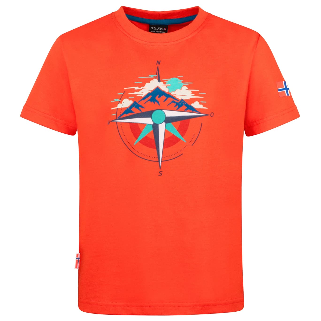 Детска тениска Trollkids Kid's Trondheim T T-shirt - Fire Red