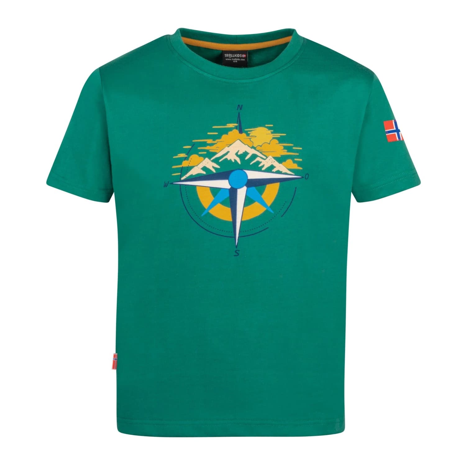 Детска тениска Trollkids Kid's Trondheim T T-shirt - Jungle Green