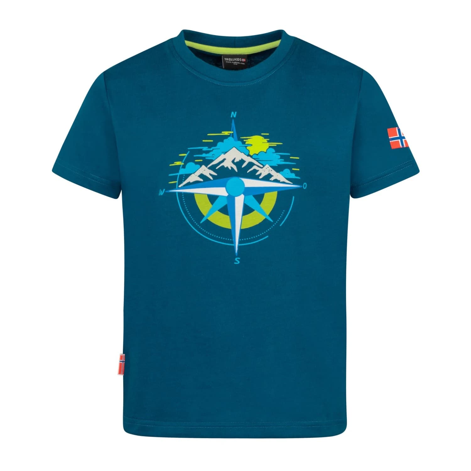 Детска тениска Trollkids Kid's Trondheim T T-shirt - Madeira Blue