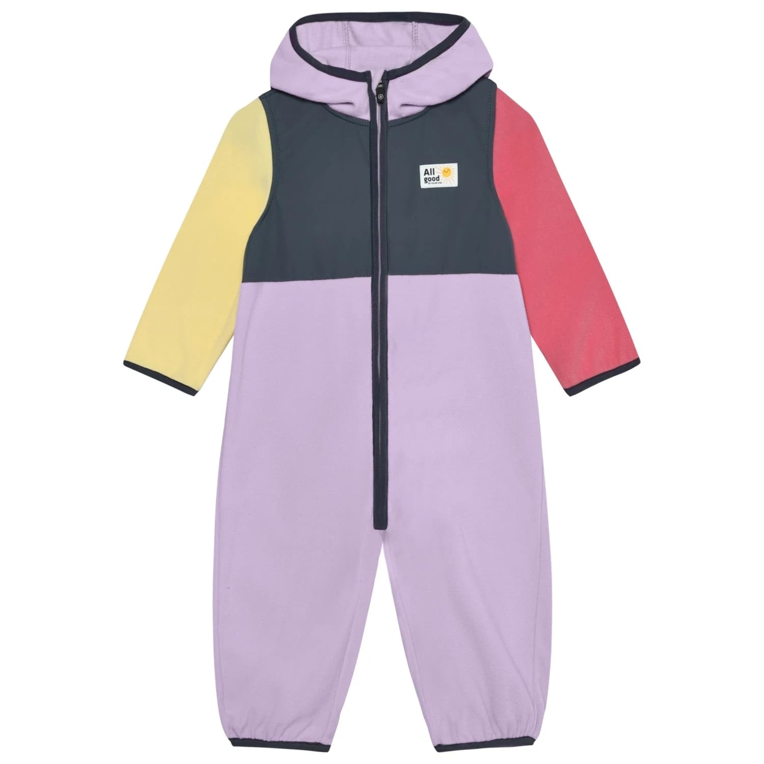 Детски цял костюм Color kids Baby's Fleece Suit Overall - Orchid Bloom