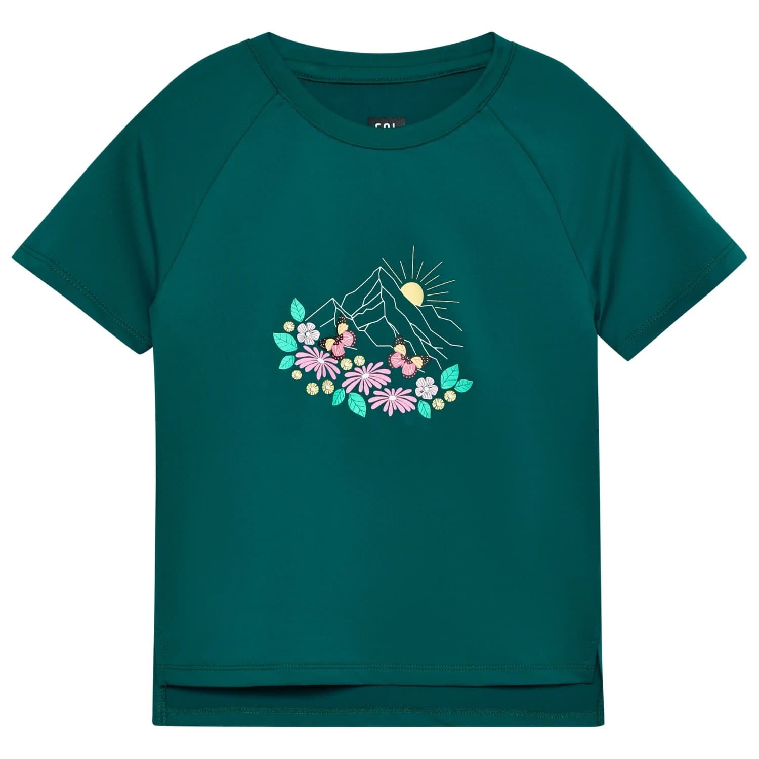 Детска спортна тениска Color Kids Girl's T-Shirt with Print S/S Sport shirt - Mediterranea