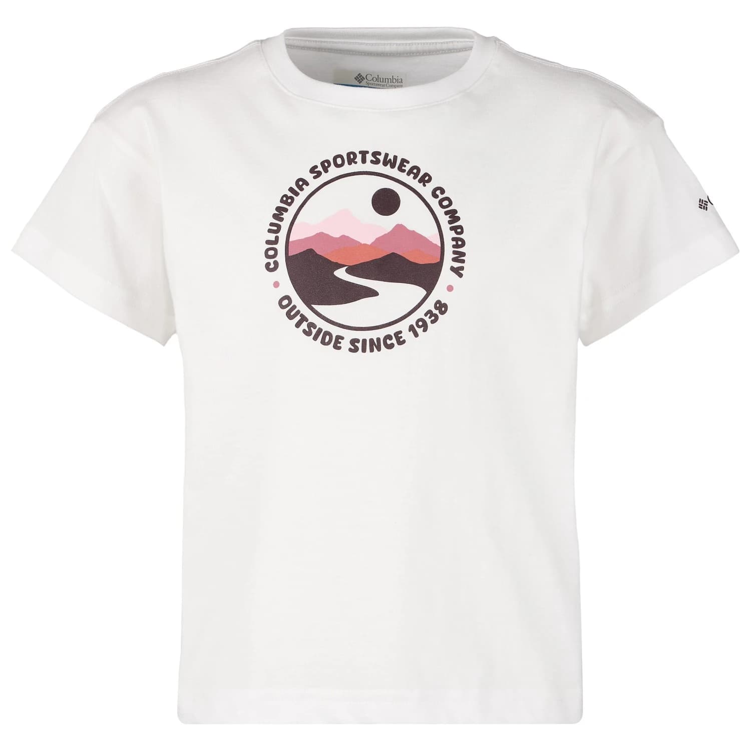 Детска тениска Columbia Kid's Mission Lake II S/S Graphic Shirt T-shirt - White / Bubbly Scoped View