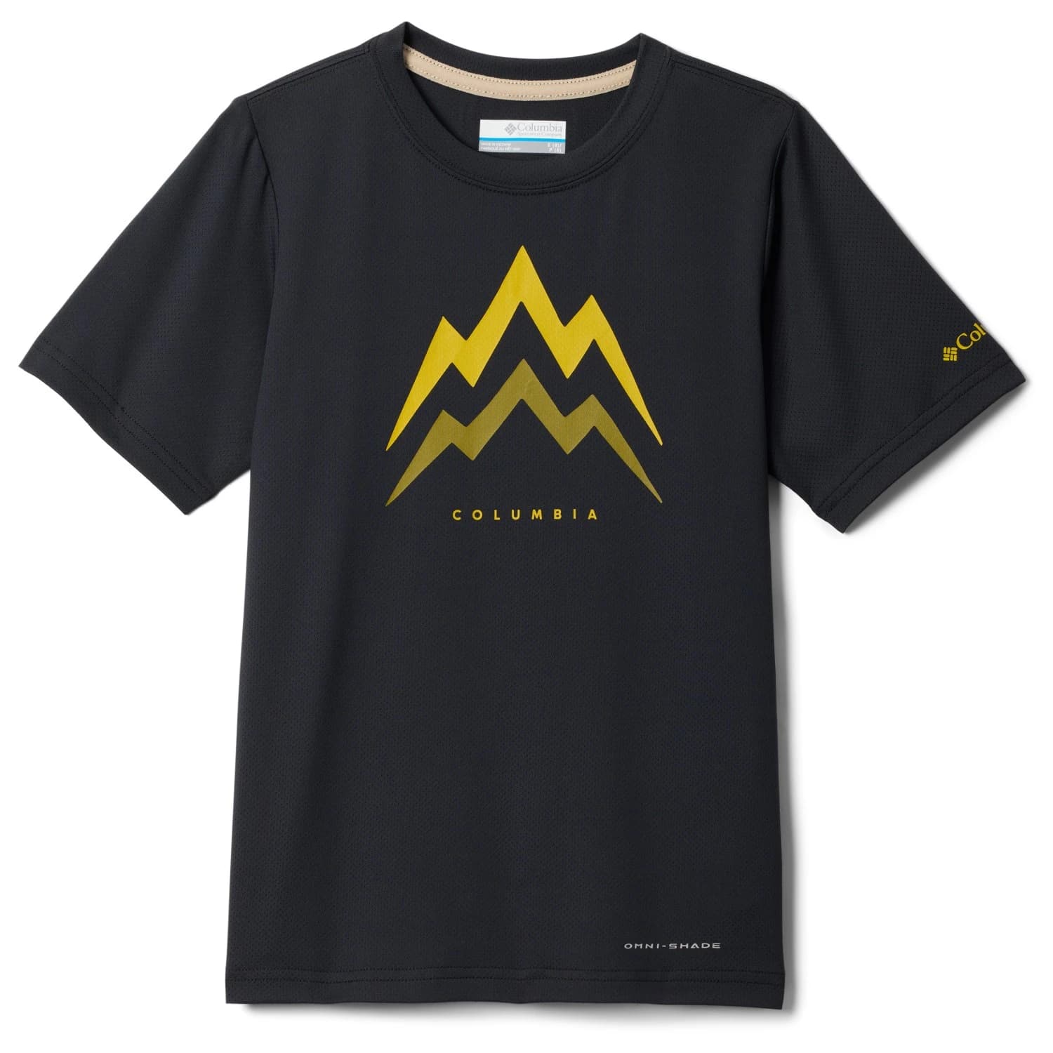 Детска спортна тениска Columbia Kid's Tech Trail Utility S/S Graphic Crew Sport shirt - Black / Energetic