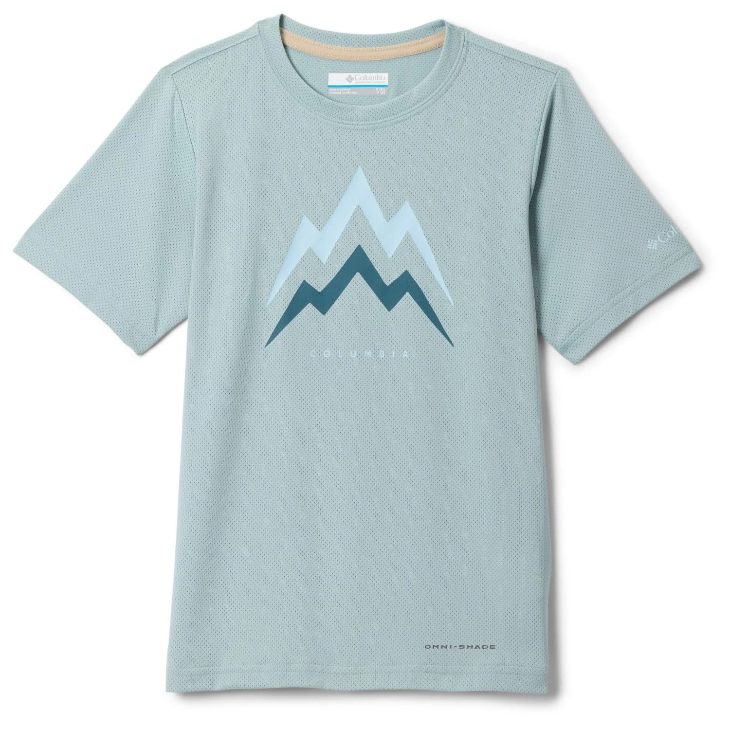 Детска спортна тениска Columbia Kid's Tech Trail Utility S/S Graphic Crew Sport shirt - Crushed Blue / Energetic