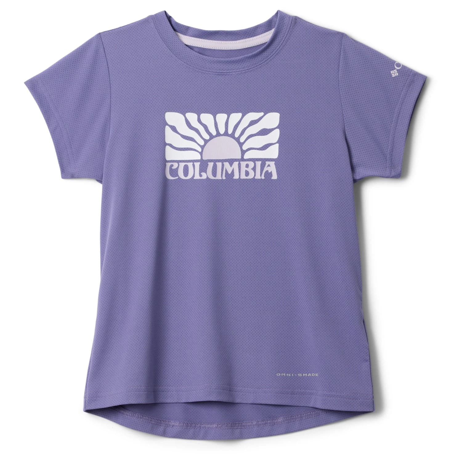 Детска спортна тениска Columbia Kid's Tech Trail Utility S/S Graphic Crew Sport shirt - Stormwatch / Floral Groove