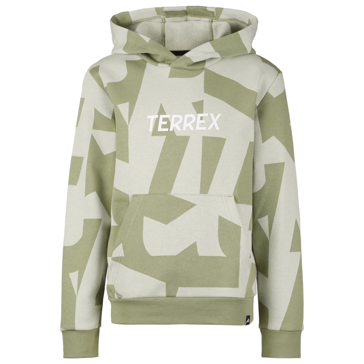 Детски суичър adidas Terrex Kid's MT AOP Logo Hoodie - Halo Green / Tent Green