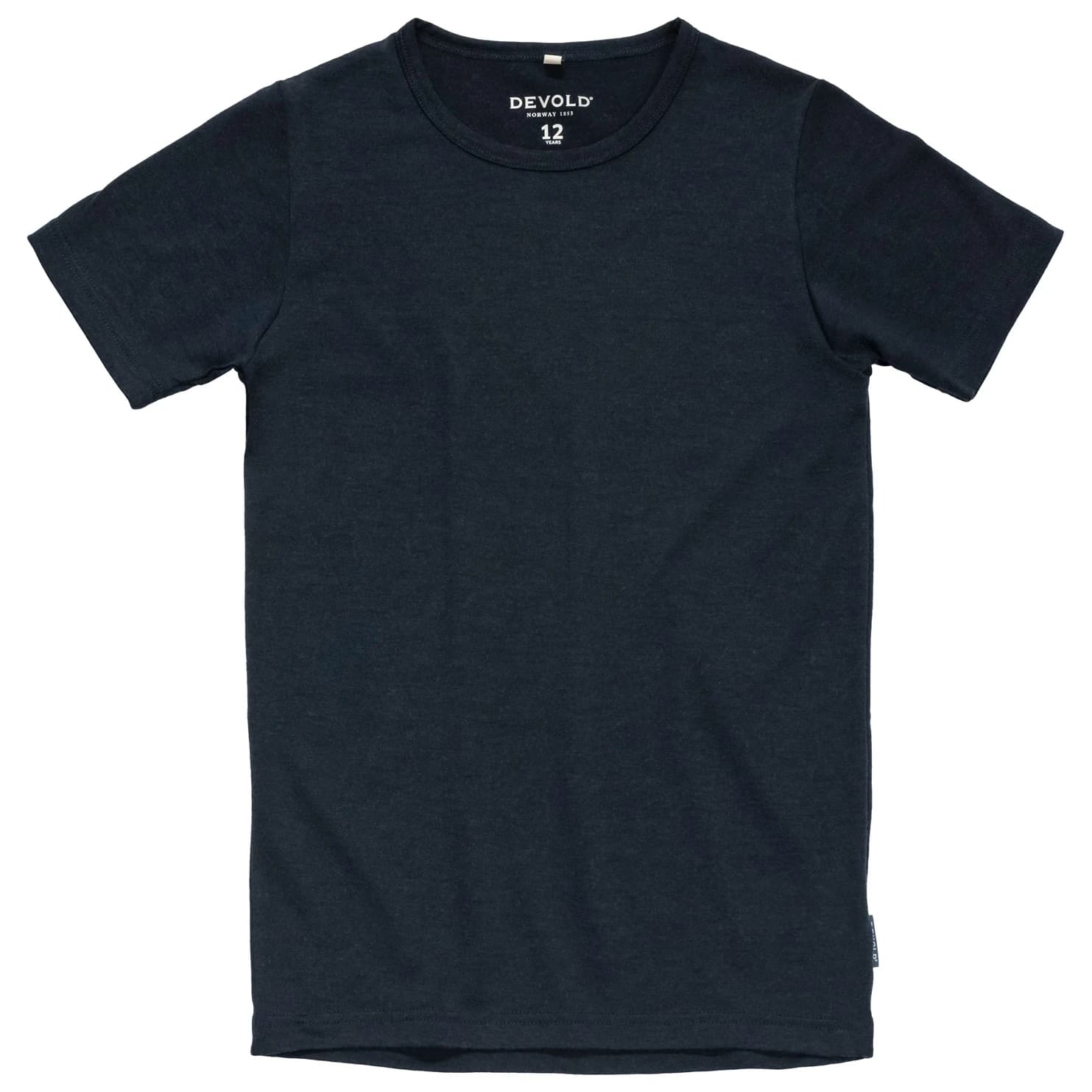 Детска мериносова блуза Devold Kid's Classic Tee Merino shirt - Ink