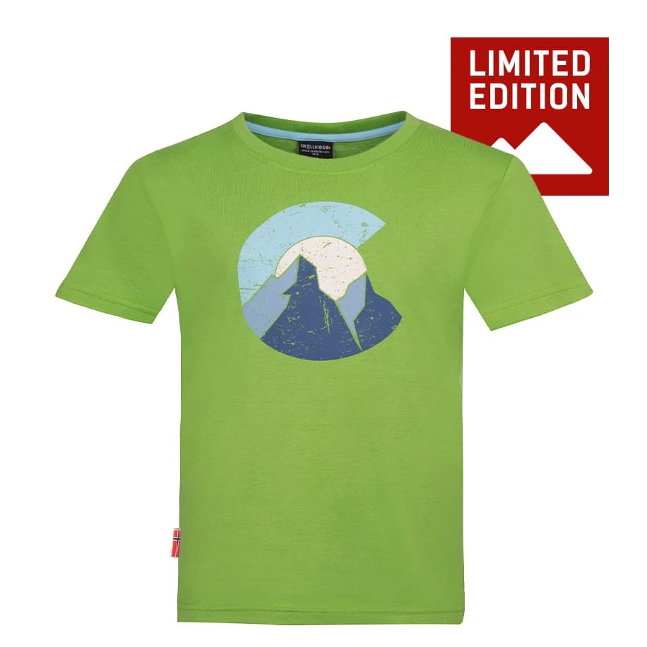 Детска тениска Trollkids Kid's Halsafjord T Exclusive T-shirt - Meadow Green