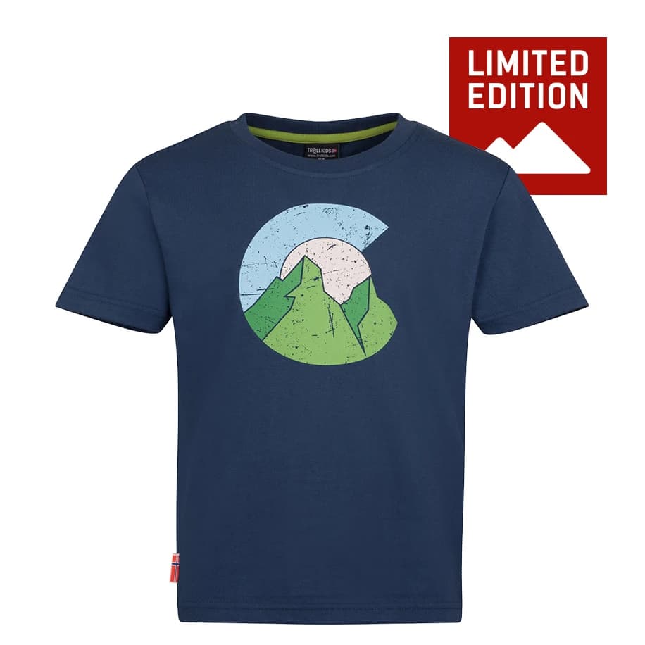 Детска тениска Trollkids Kid's Halsafjord T Exclusive T-shirt - Mysterious Blue