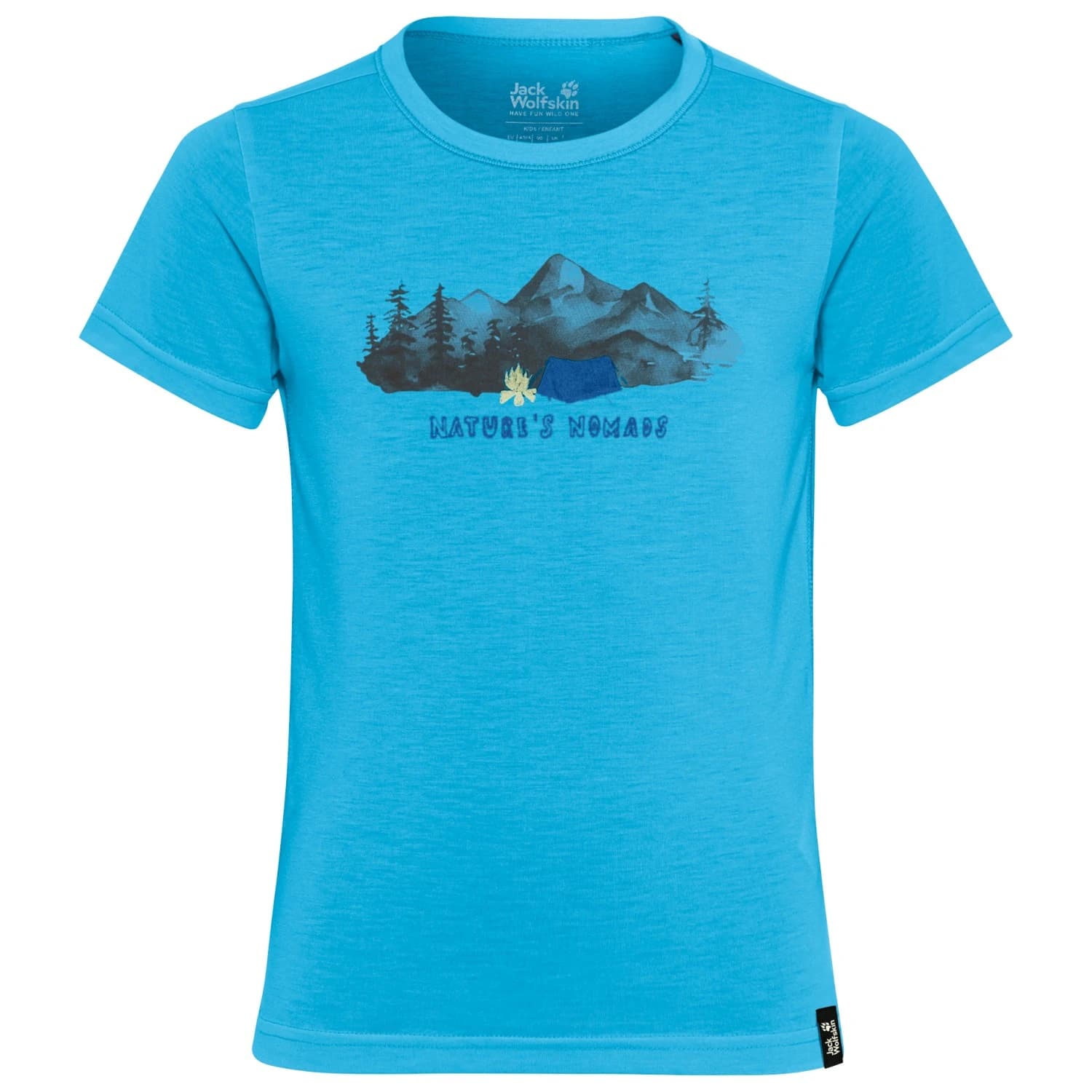 Детска спортна тениска Jack Wolfskin Kid's Hiking Graphic T-Shirt Sport shirt - Print Empire Blue