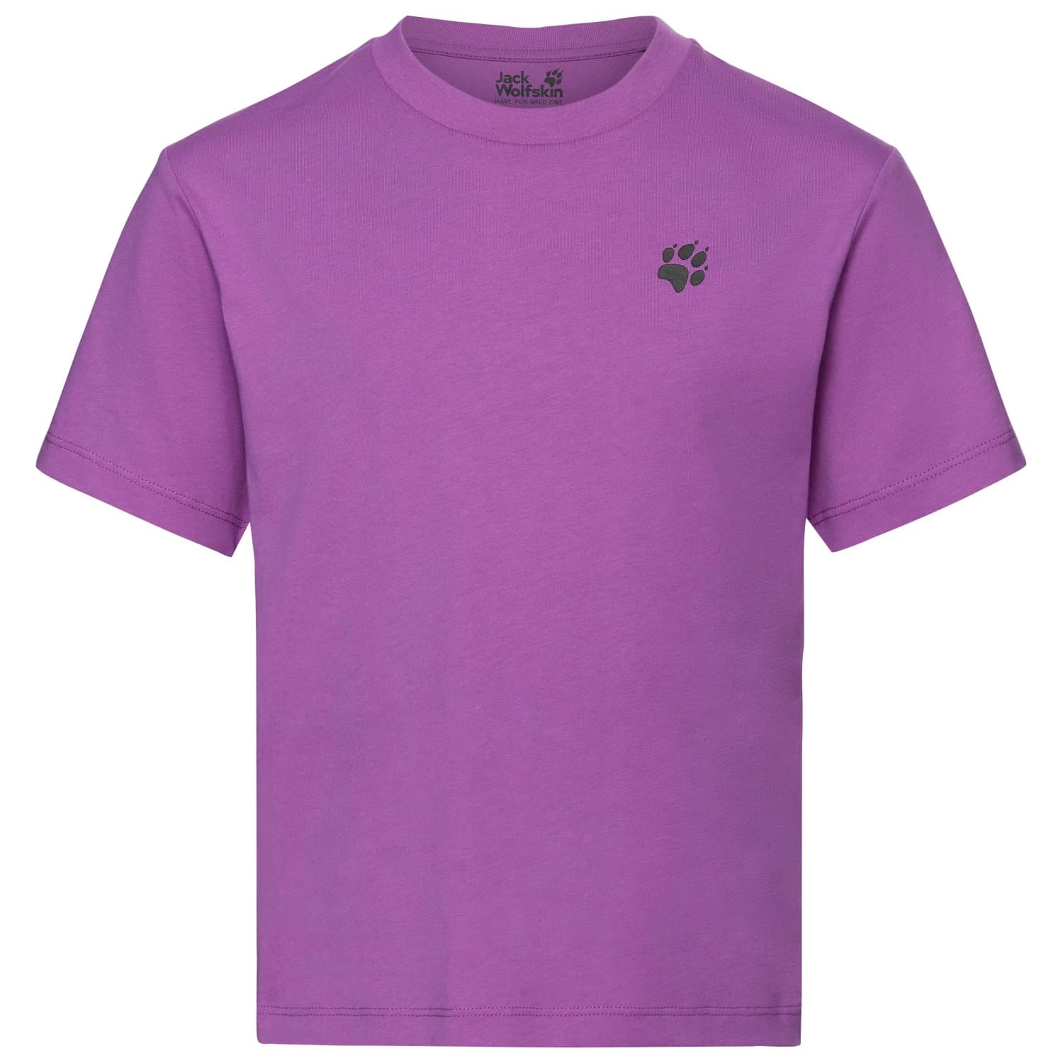 Детска тениска Jack Wolfskin Kid's Print T-Shirt - Hike Foxglove