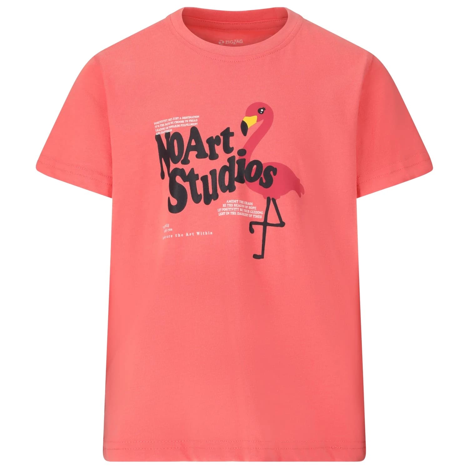 Детска тениска Zig zag Kid's Yrsa S/S T-Shirt - Sugar Coral