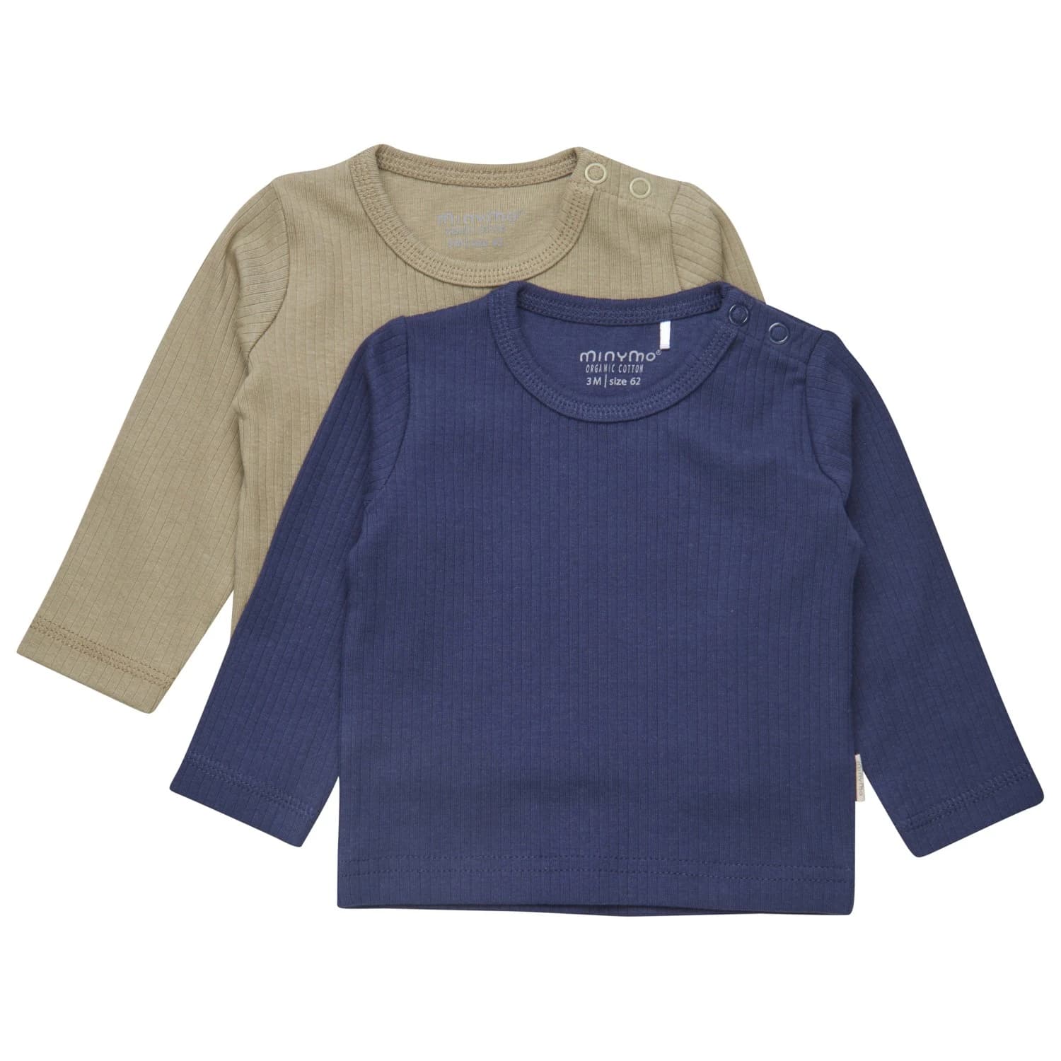 Детска блуза с дълъг ръкав Minymo Kid's Blouse L/S (2-Pack) Longsleeve - Dark Navy