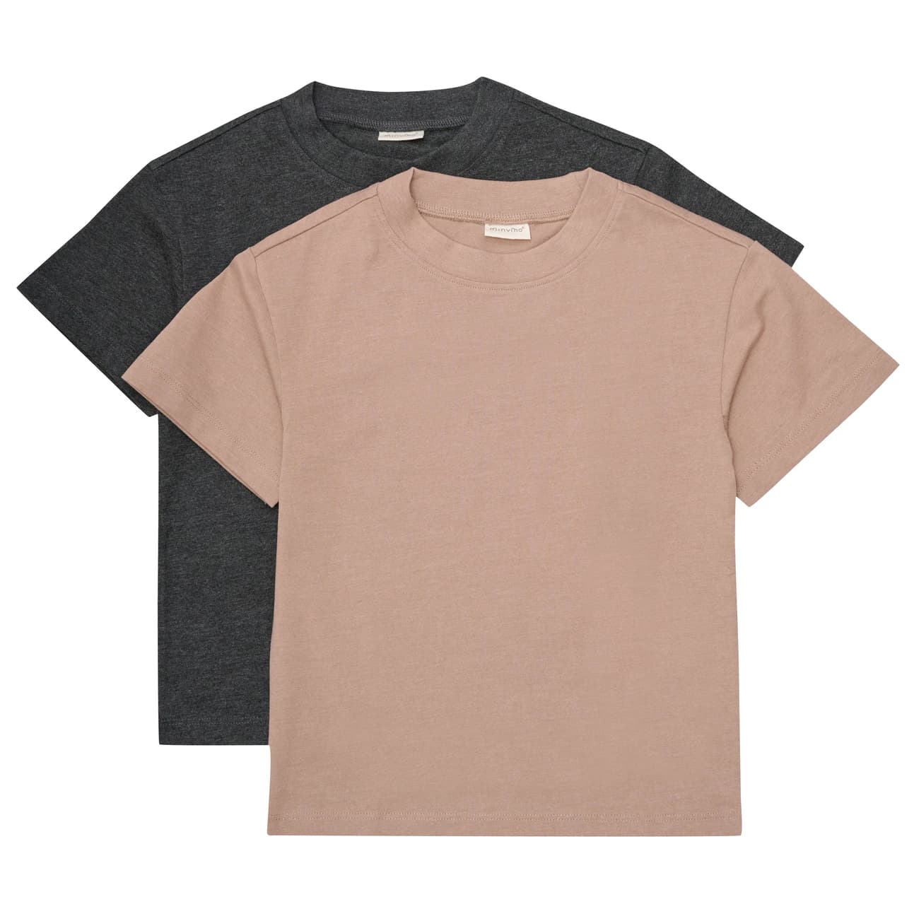 Детска тениска Minymo Kid's T-Shirt S/S Loose Fit 6683 (2-Pack) T-shirt - Fossil