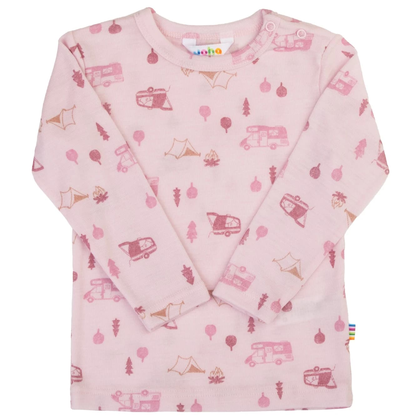 Детски вълнен пуловер Joha Kid's Blouse L/S Merino longsleeve - Light Pink