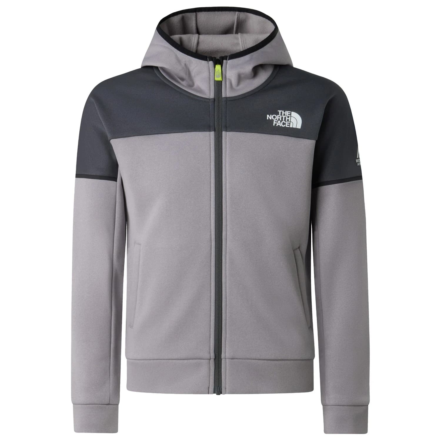 Детско яке за тренировка The North Face Kid's Mountain Athletics Full Zip Hoodie Training jacket - Anthracite Grey / Transcendent Grey