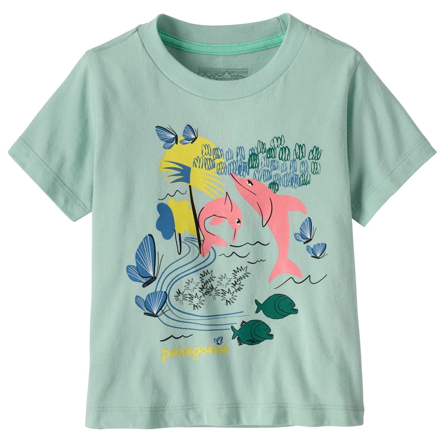 Тениска Patagonia Baby's Graphic T-Shirt - Pink Dolphins: Thin Ice