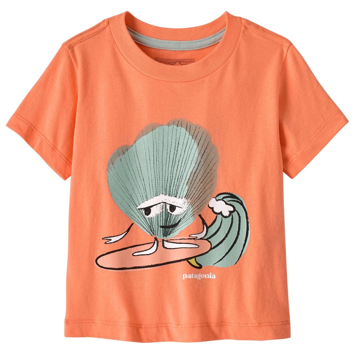 Тениска Patagonia Baby's Graphic T-Shirt - Surf Shelly: Peach Sherbet