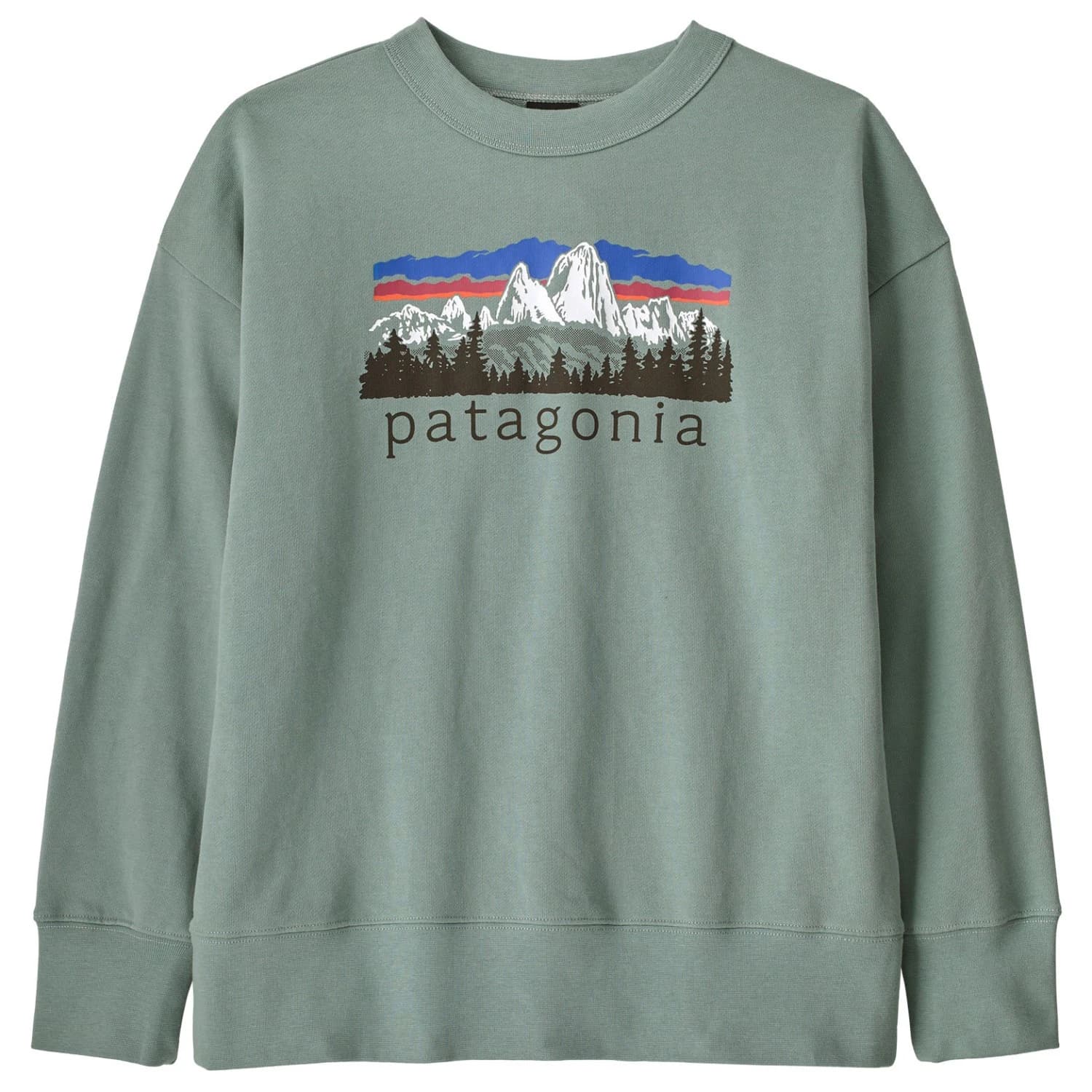 Детски пуловер Patagonia Kid's Crew Sweatshirt Jumper - Fitz Roy Foothills: Cover Green