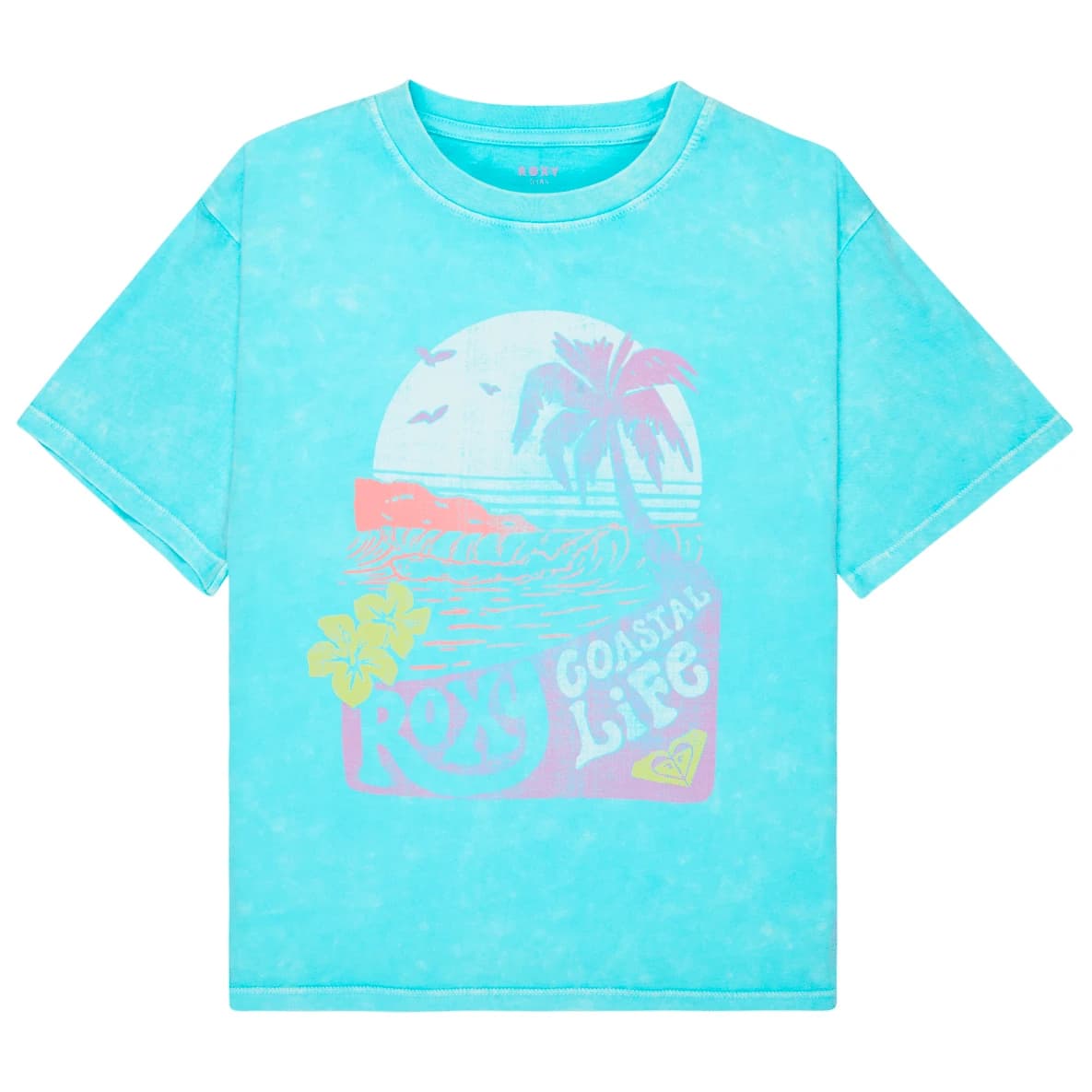 Детска тениска Roxy Kid's Eveoversize Washed T-shirt - Aqua Splash
