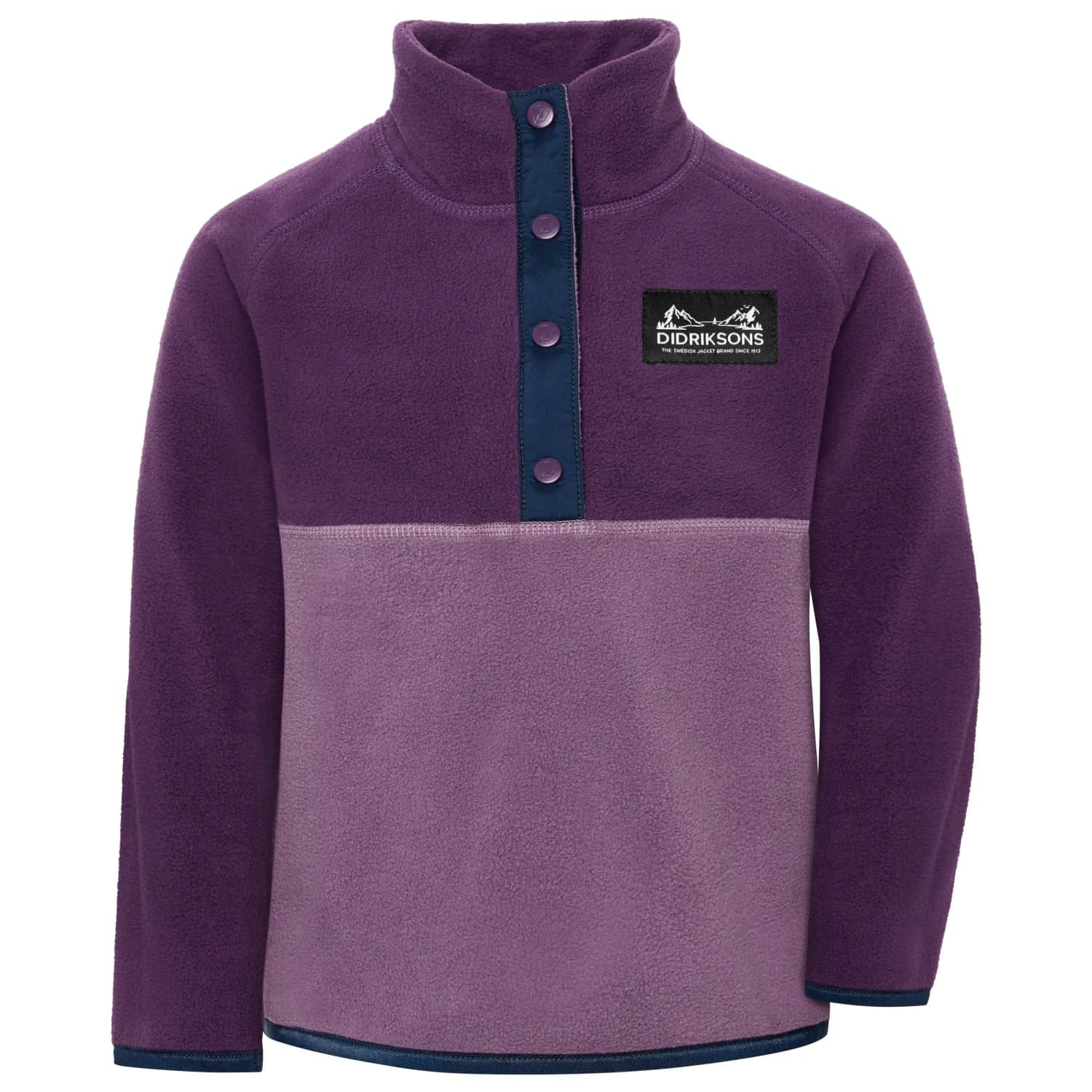 Детски поларен пуловер Didriksons Kid's Monte Half Button Fleece jumper - Northen Purple