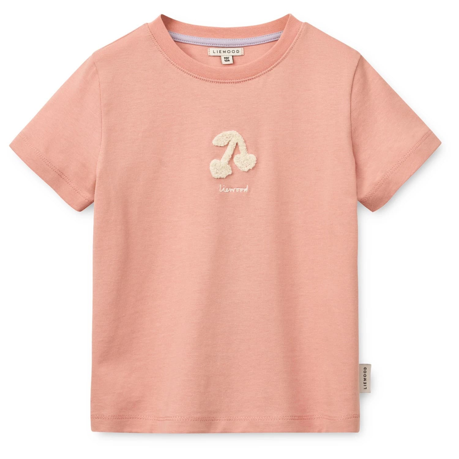 Детска тениска LIEWOOD Kid's Francis Placement S/S T-shirt - Cherry Heart / Rose Blush
