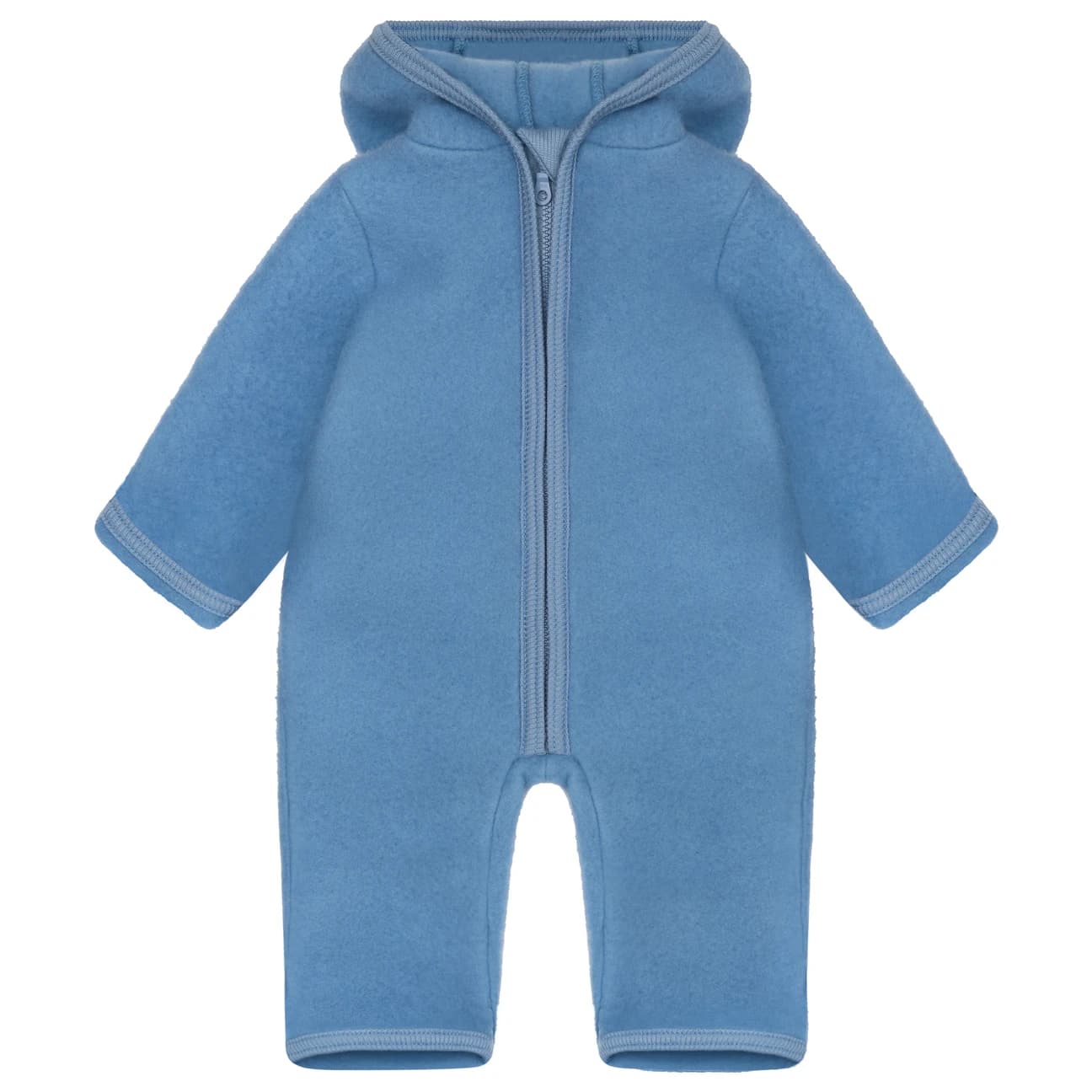 Детски цял костюм Huttelihut Kid's Pram Suit Ears Wool Fleece Overall - Windward Blue