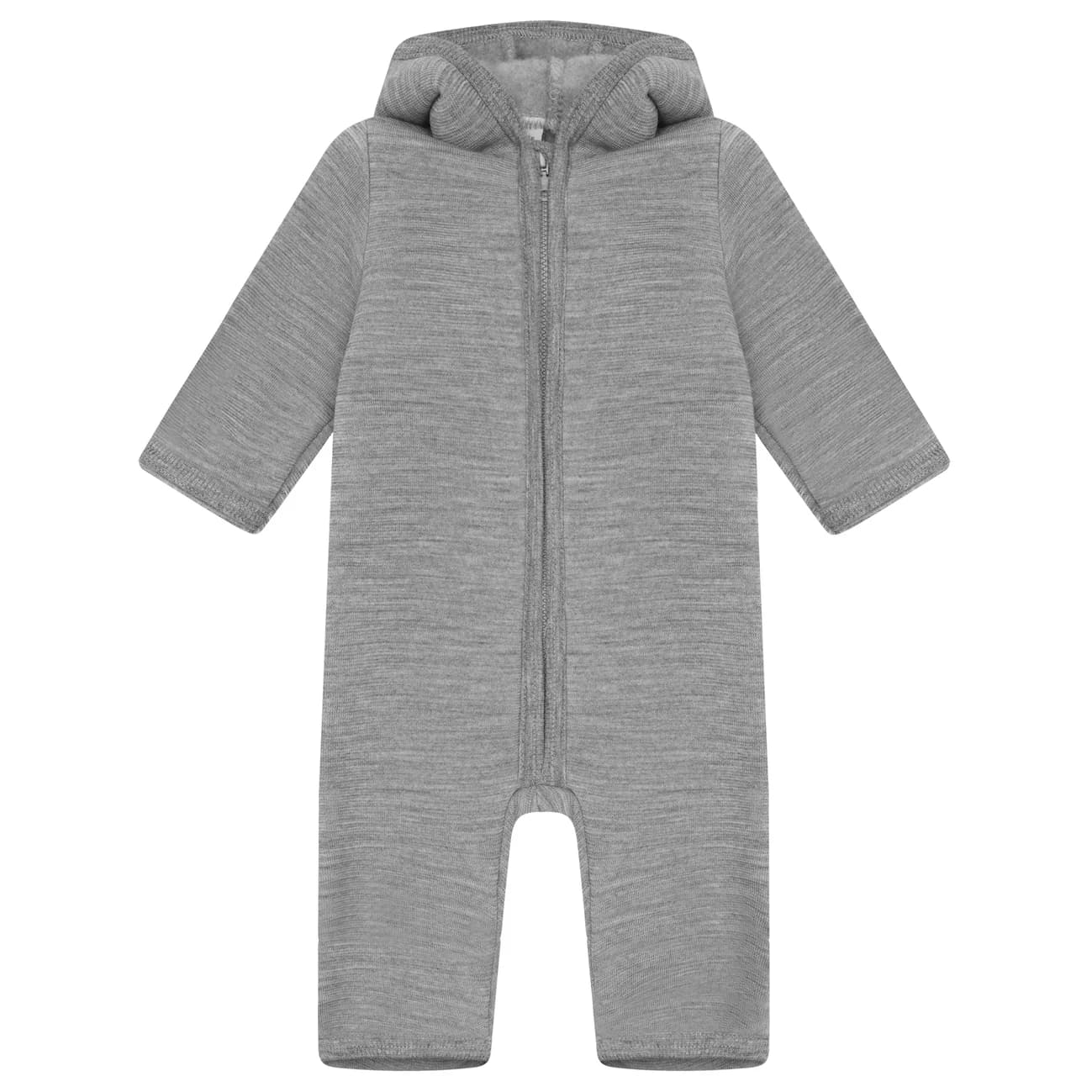 Детски цял костюм Huttelihut Kid's Pram Suit Wool Brushed Inside Overall - Medium Grey Melange