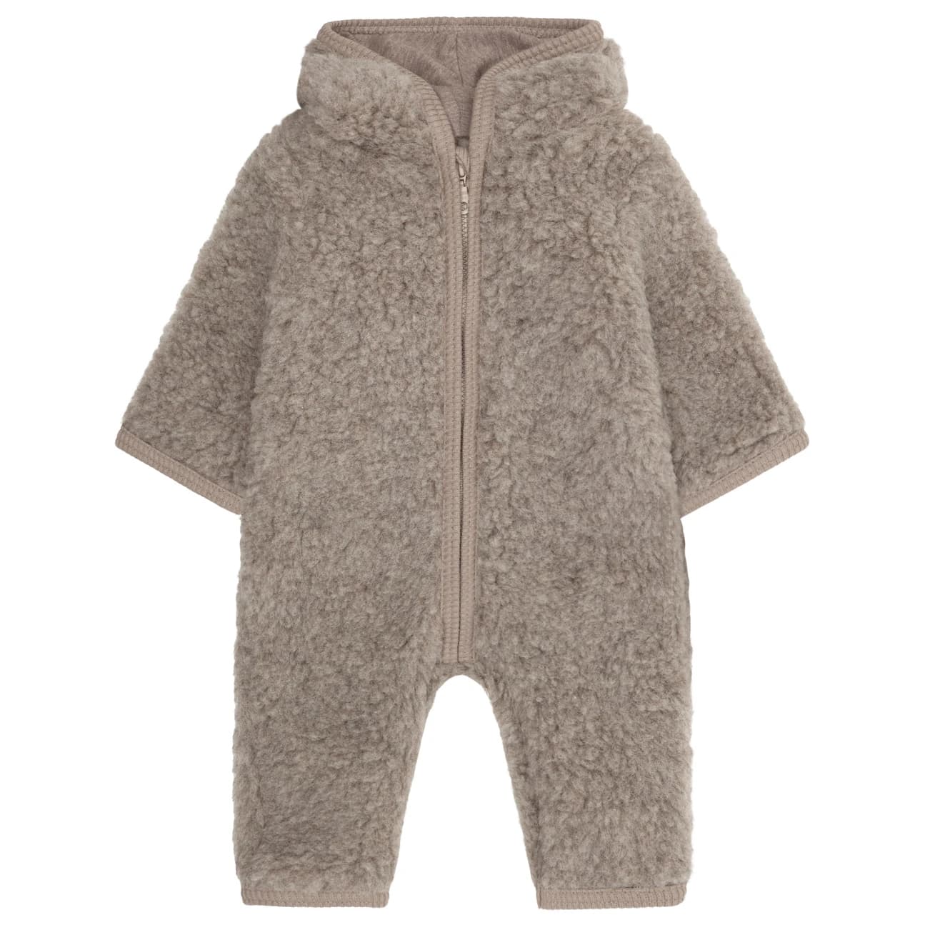 Детски цял костюм Huttelihut Kid's Pram Suit Wool Teddy Lining Overall - Camel Melange