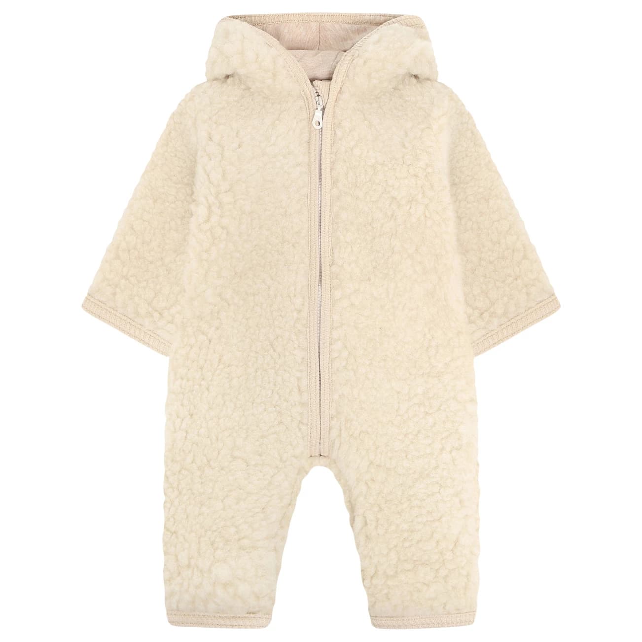 Детски цял костюм Huttelihut Kid's Pram Suit Wool Teddy Lining Overall - Cement