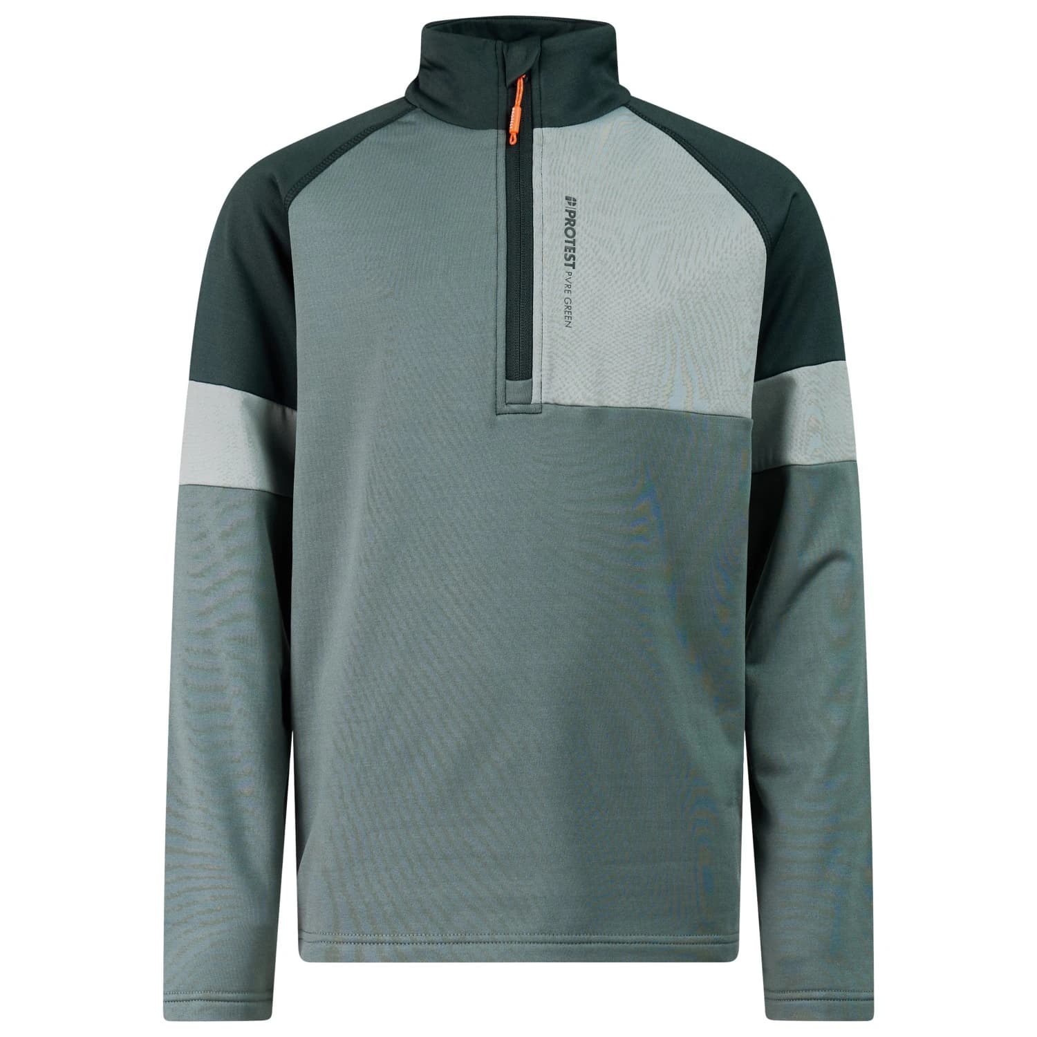 Детски поларен пуловер Protest Kid's PRTJohnson 1/4 Zip Active Top Fleece jumper - Evergreen