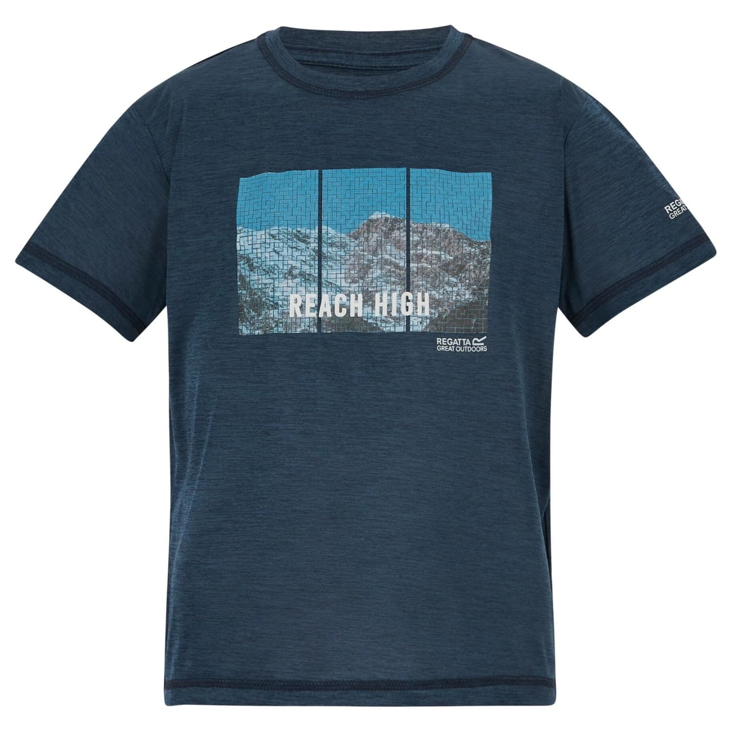 Детска спортна тениска Regatta Kid's Alvarado Sport shirt - Navy Marl