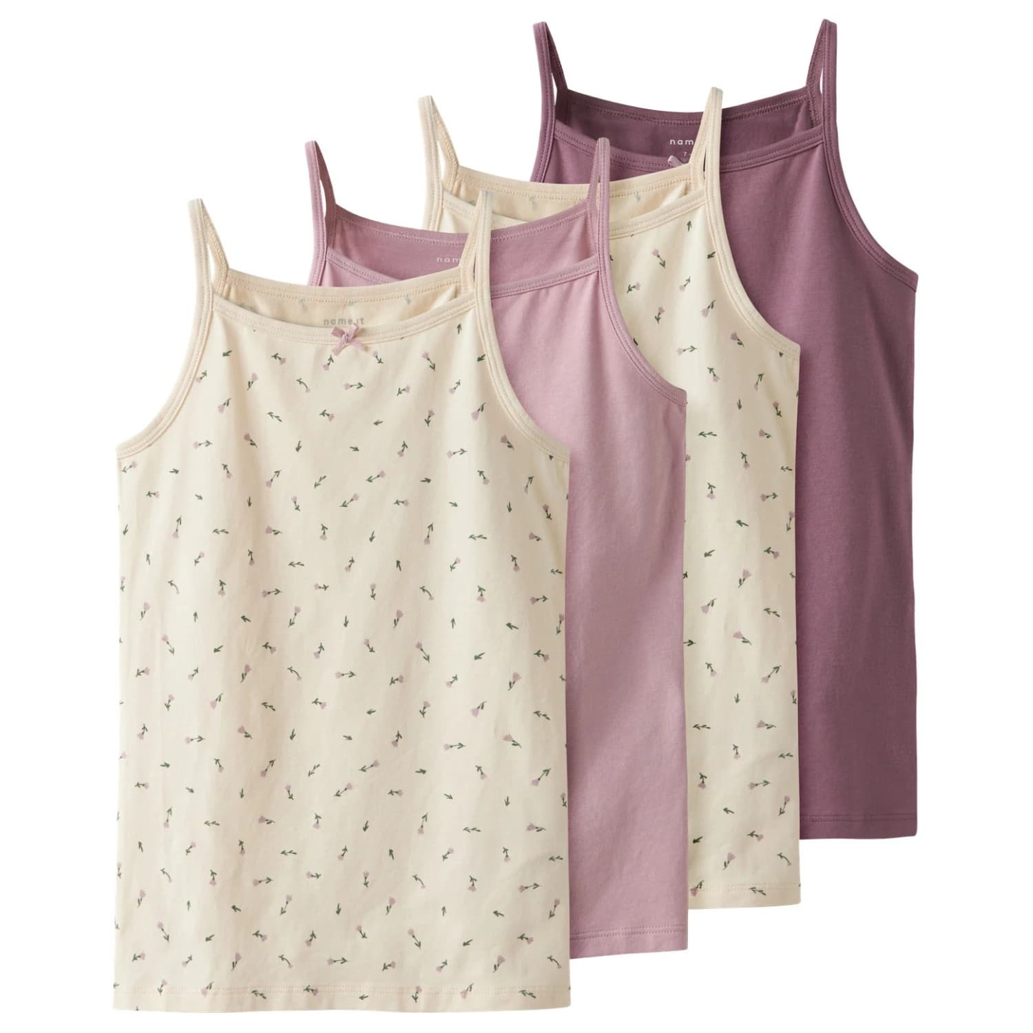 Детски топ Name it Kid's Strap Top 4-Pack Top - Buttercream