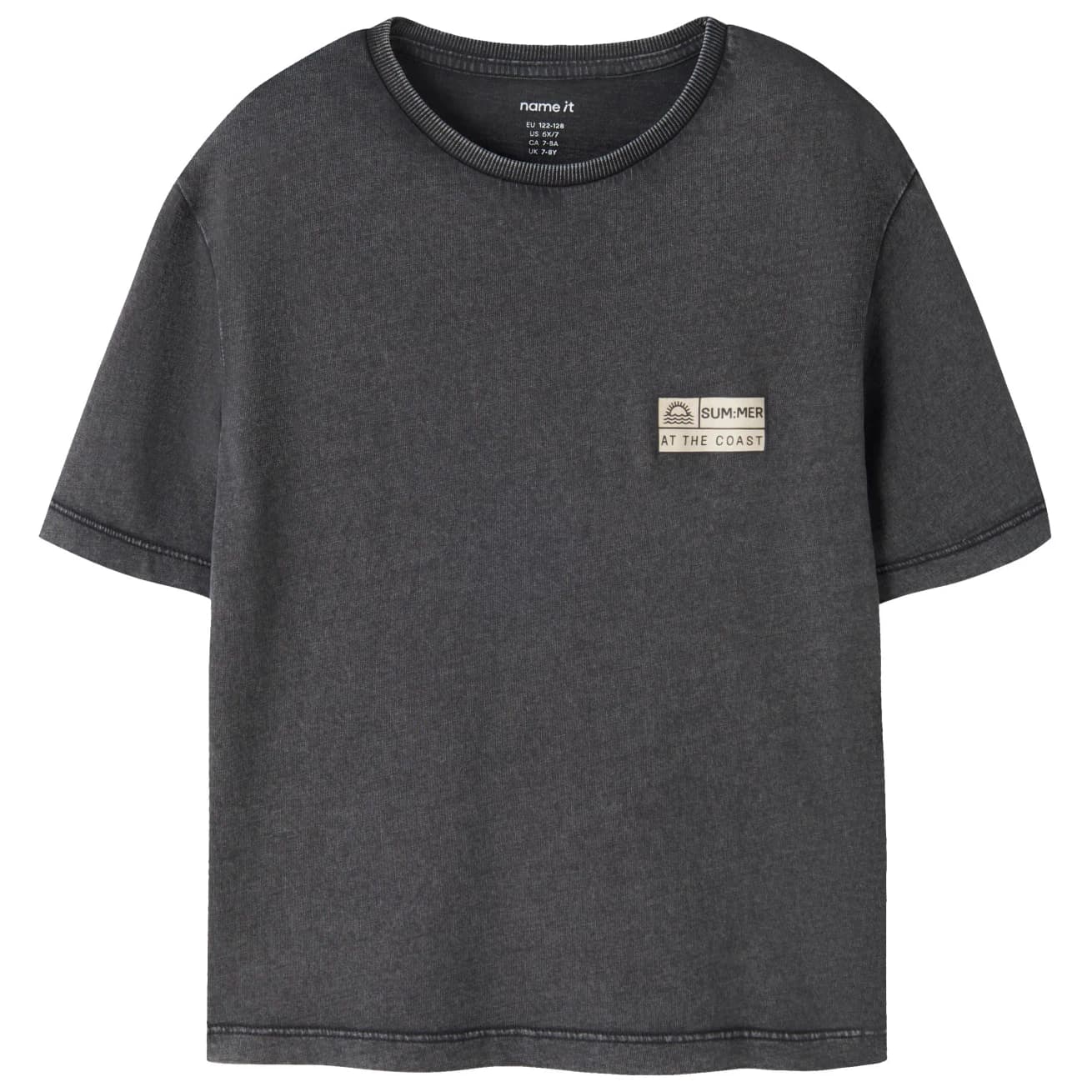 Детска тениска Name it Kid's Fandel S/S Top T-shirt - Black / Pure Cashmere Patch