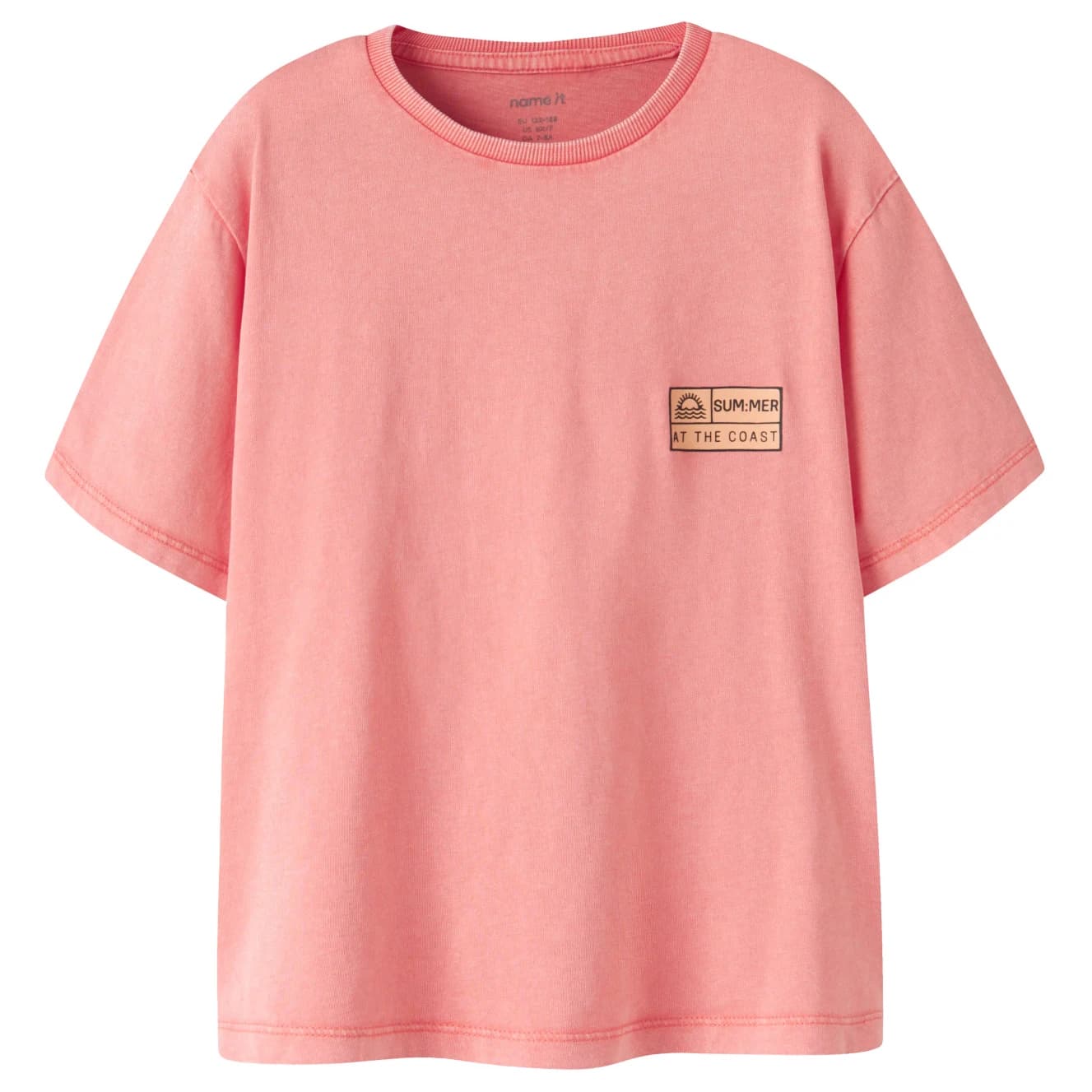 Детска тениска Name it Kid's Fandel S/S Top T-shirt - Peach Echo