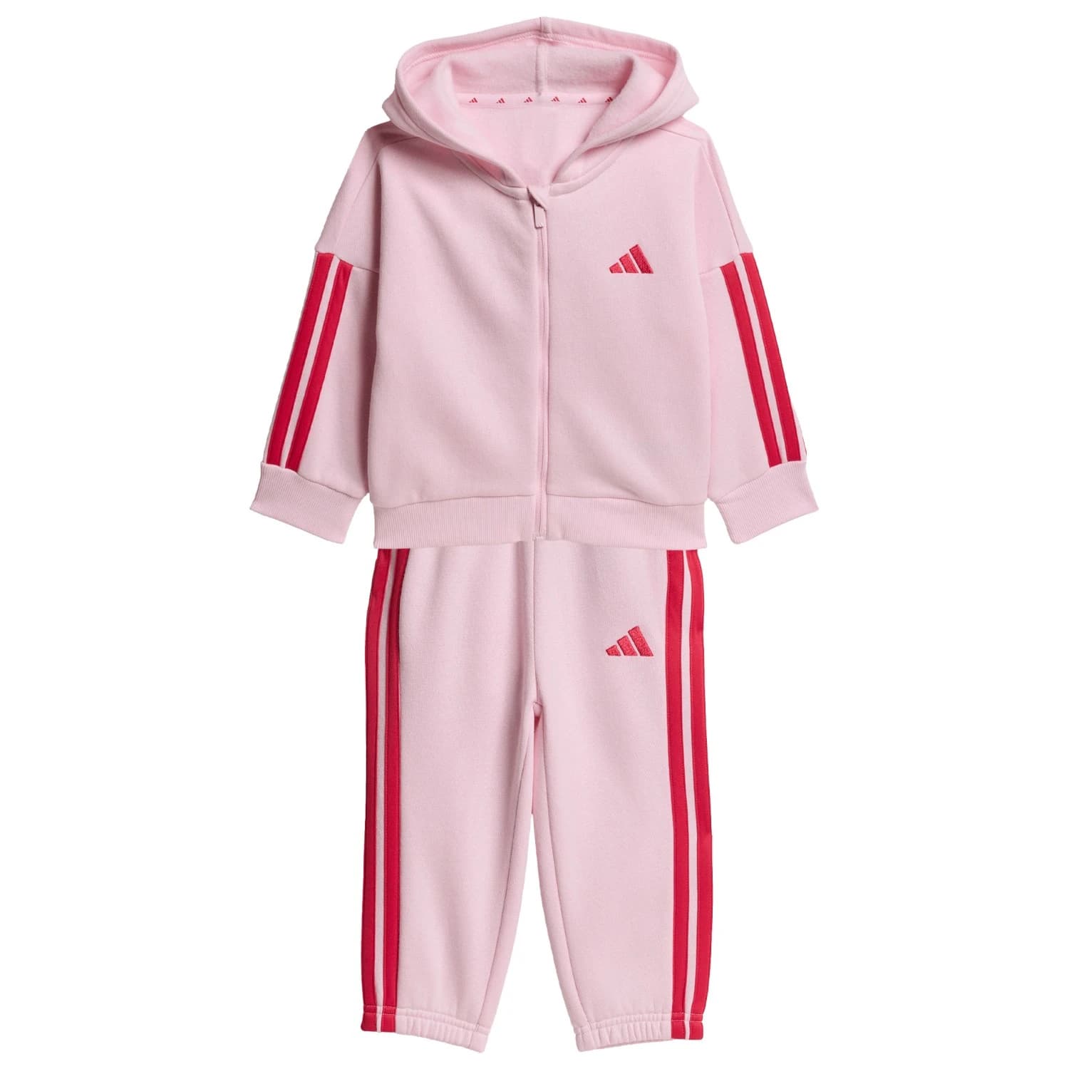 Детско яке за тренировка adidas Kid's Essentials Jogger Full Zip Training jacket - Clear Pink / Power Pink
