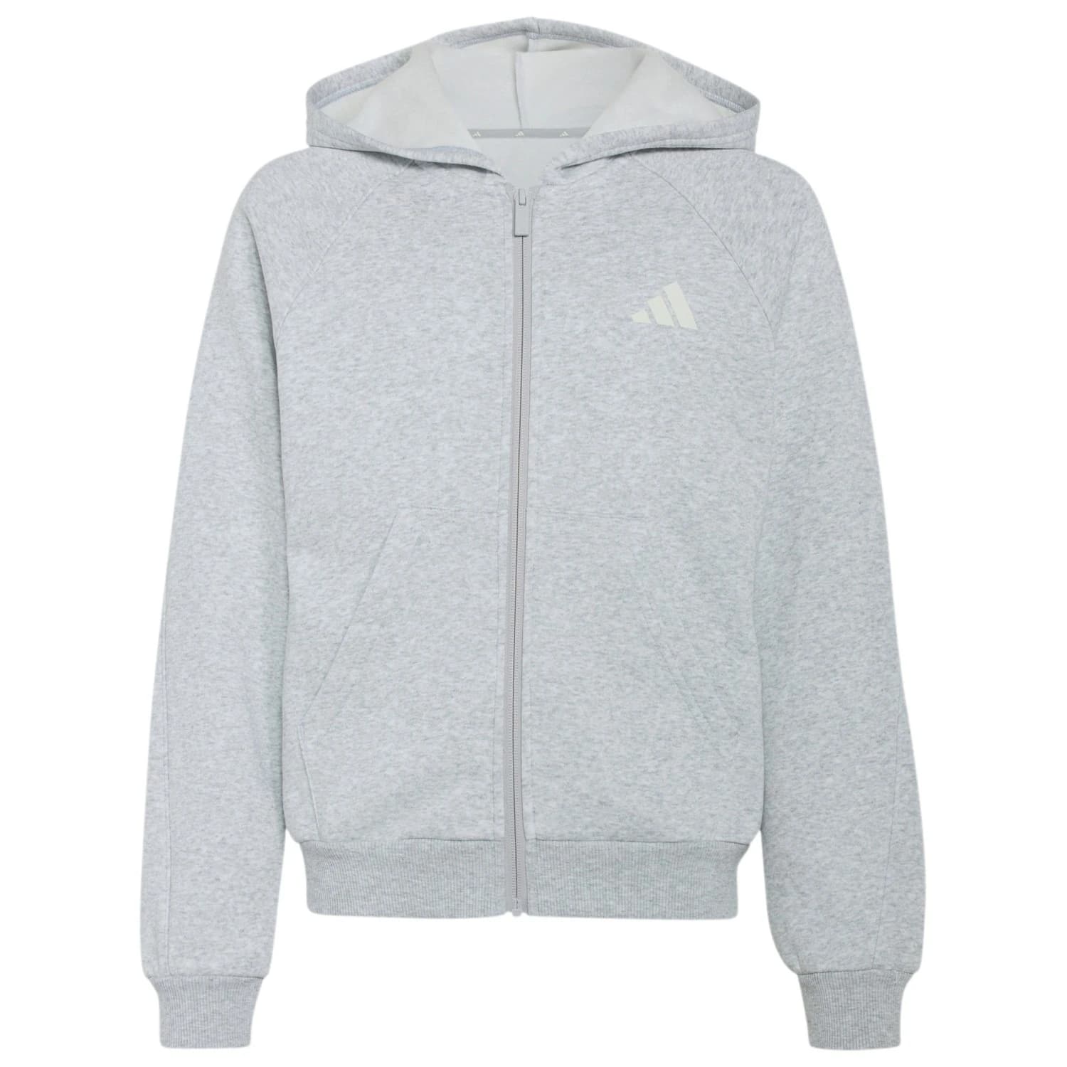 Детско яке за тренировка adidas Kid's Seasonals Collegiate Typography Full Zip Training jacket - Light Grey Heather / Off White