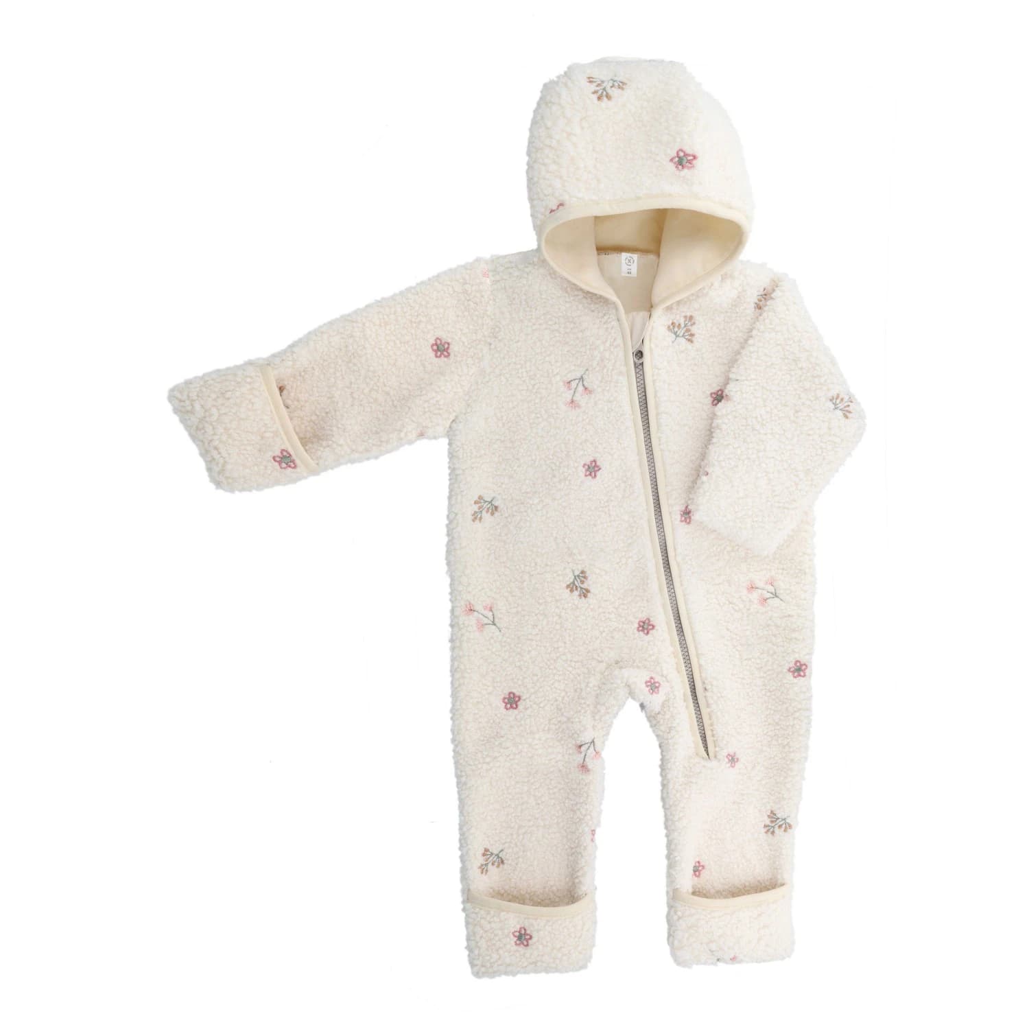 Цял костюм maximo Baby Girl's Sherpa Overall m. Kapuze Blümchen Overall - Shell