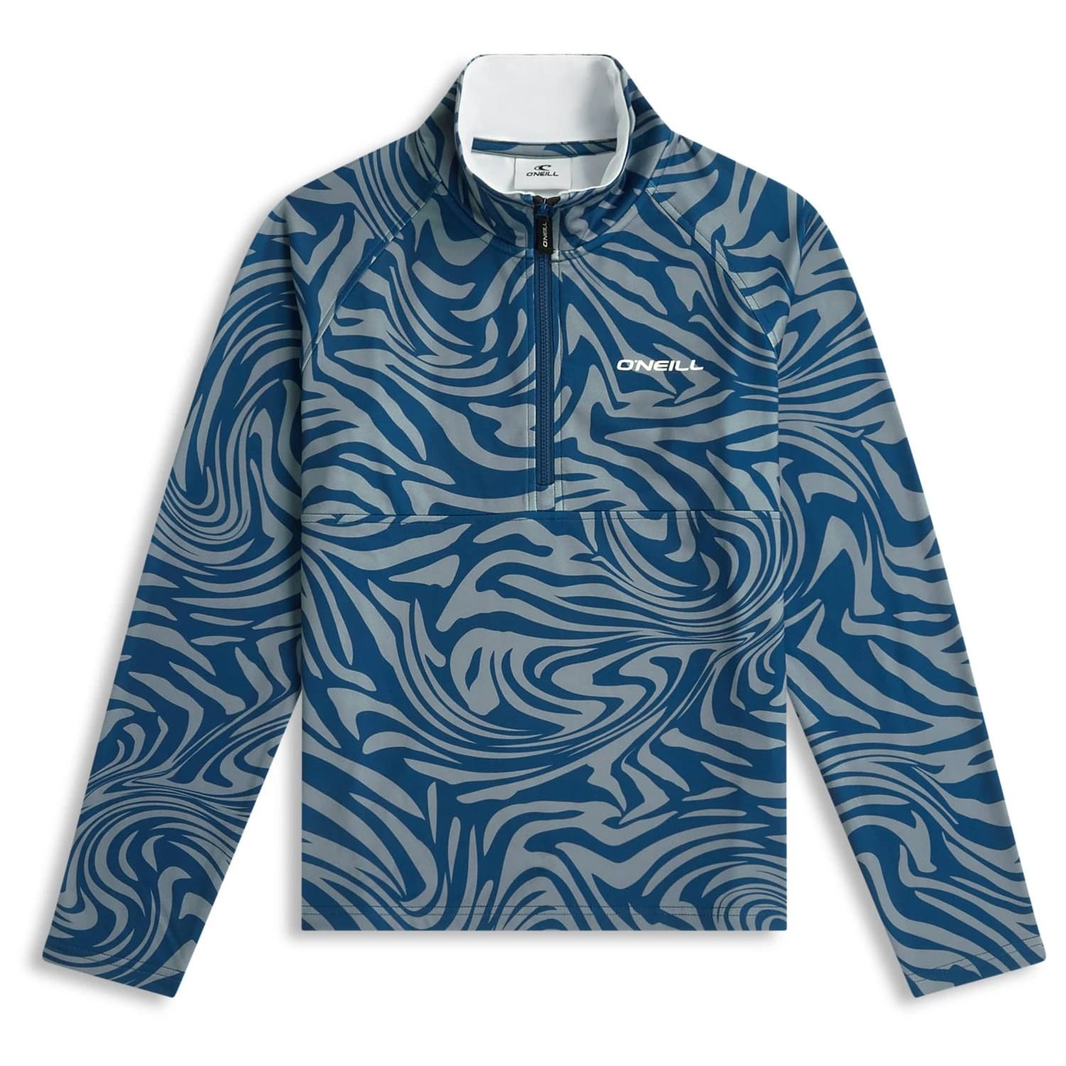 Поларен пуловер O'Neill Girl's FWC'Cruz Printed Halfzip Fleece Fleece jumper - Blue Swirl Zebra